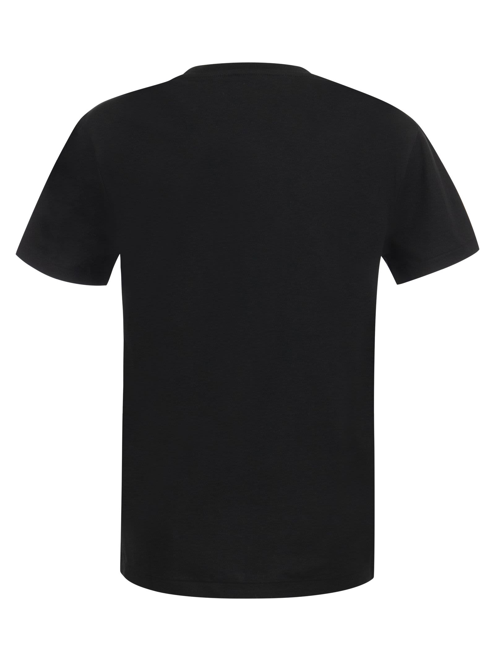 Polo Ralph Lauren Logo Embroidered Regular T-shirt In Black