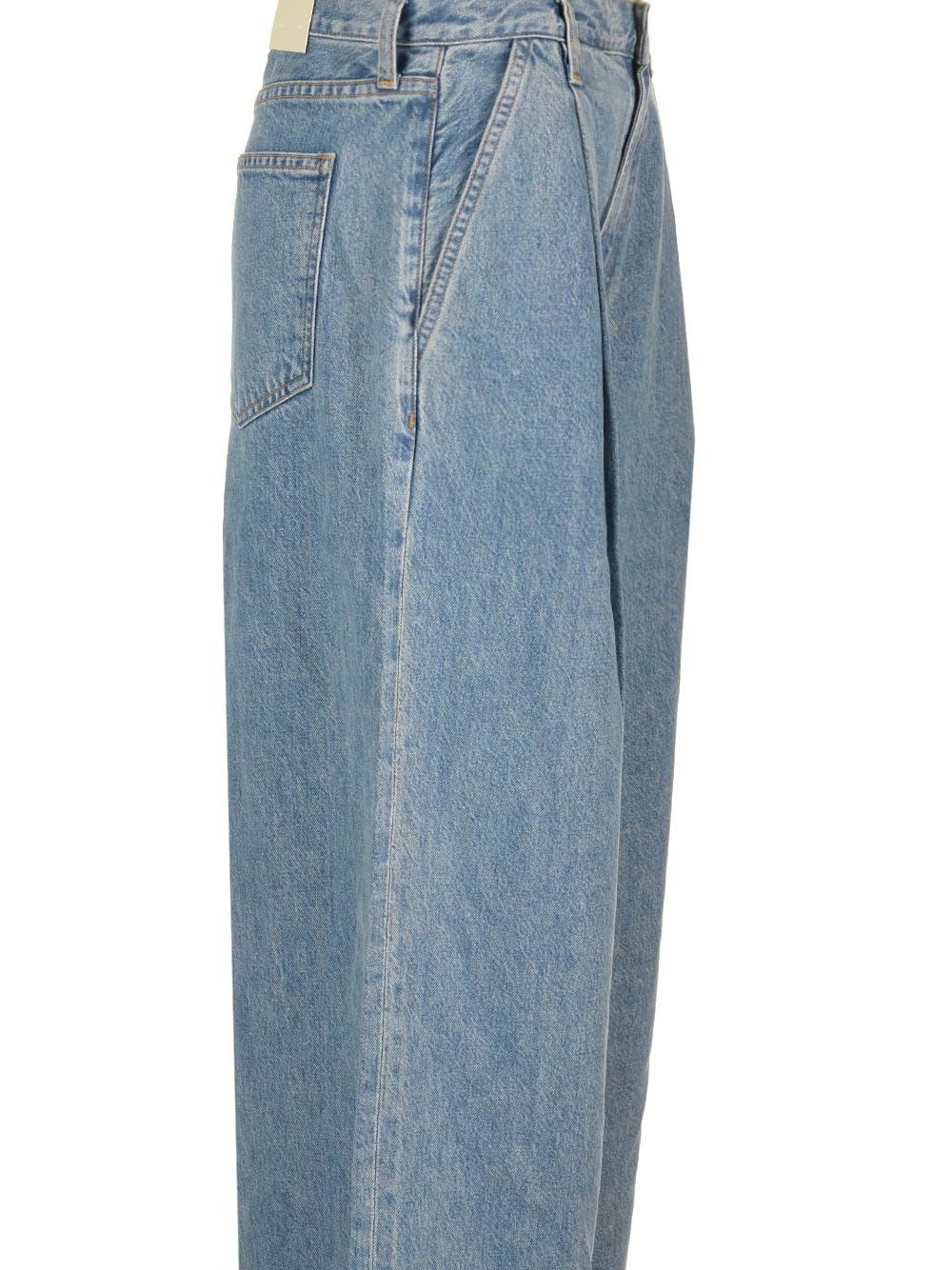 Shop Agolde Ellis Wide-leg Jeans In Blu Denim Chiaro