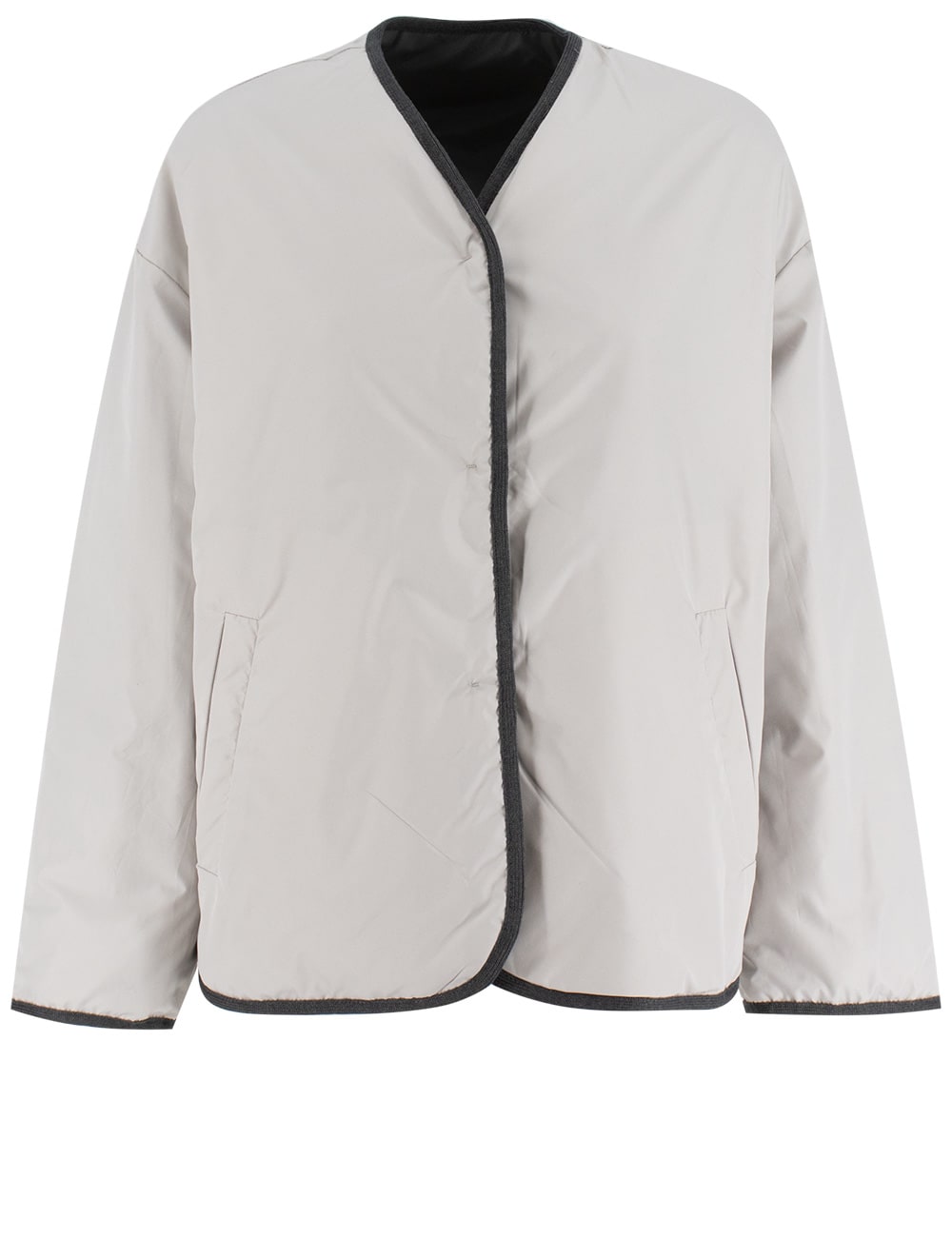 Shop Le Tricot Perugia Jacket In Iron Light Grey Iron