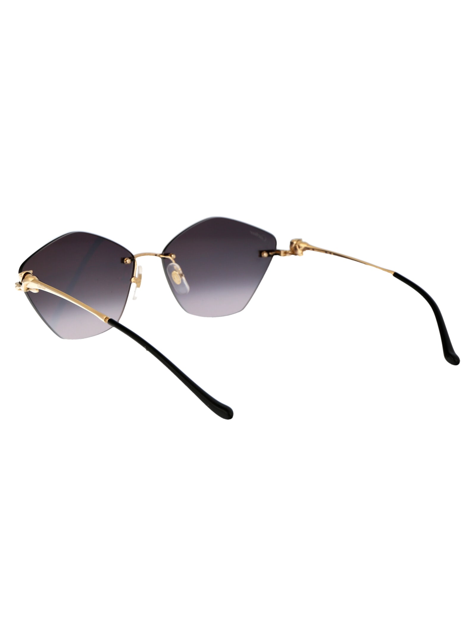 Shop Cartier Ct0429s Sunglasses In 001 Gold Gold Grey