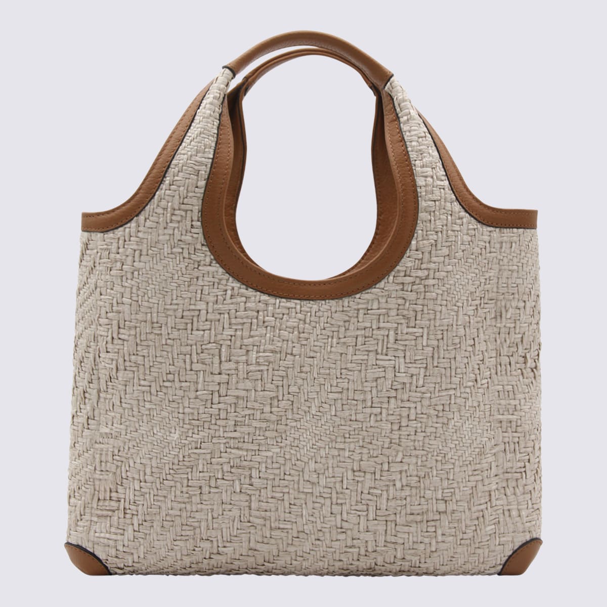 Shop Hogan Natural Leather Tote Bag
