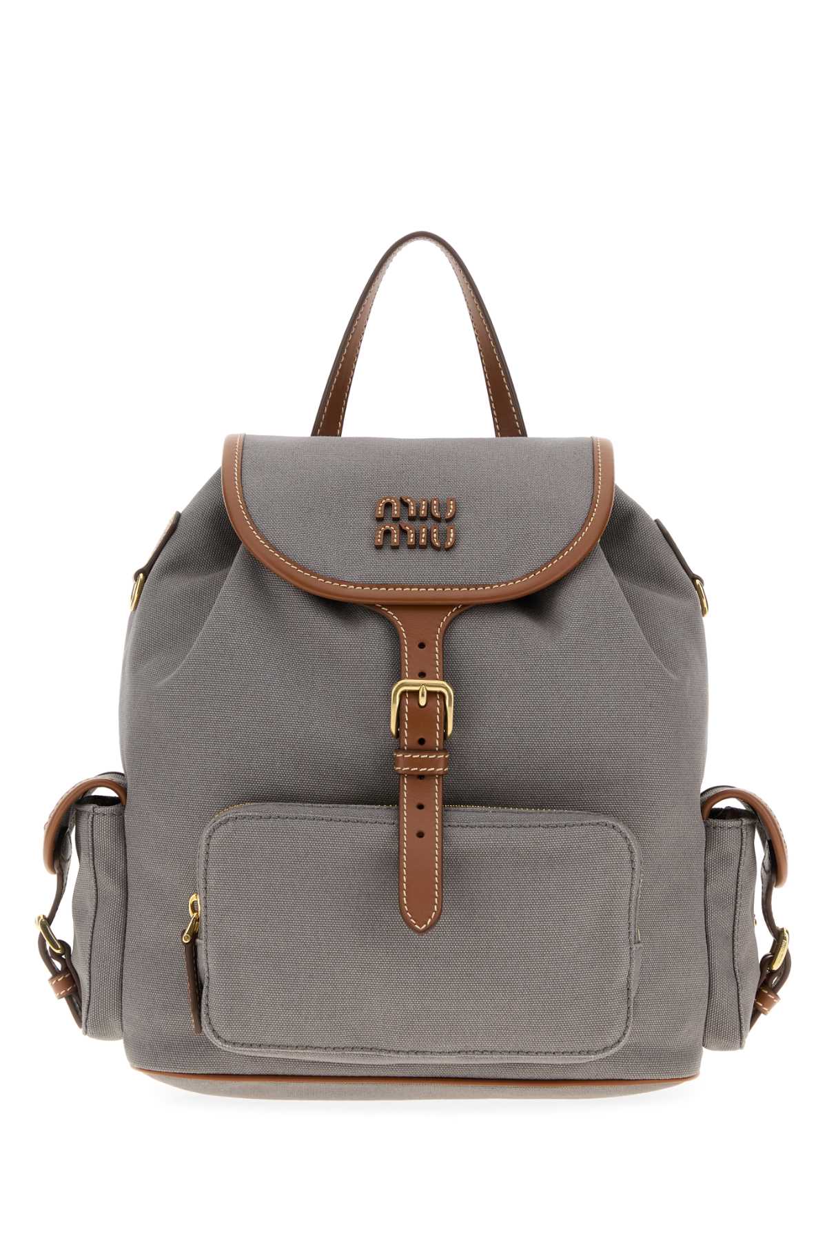 Miu Miu Grey Canvas Backpack