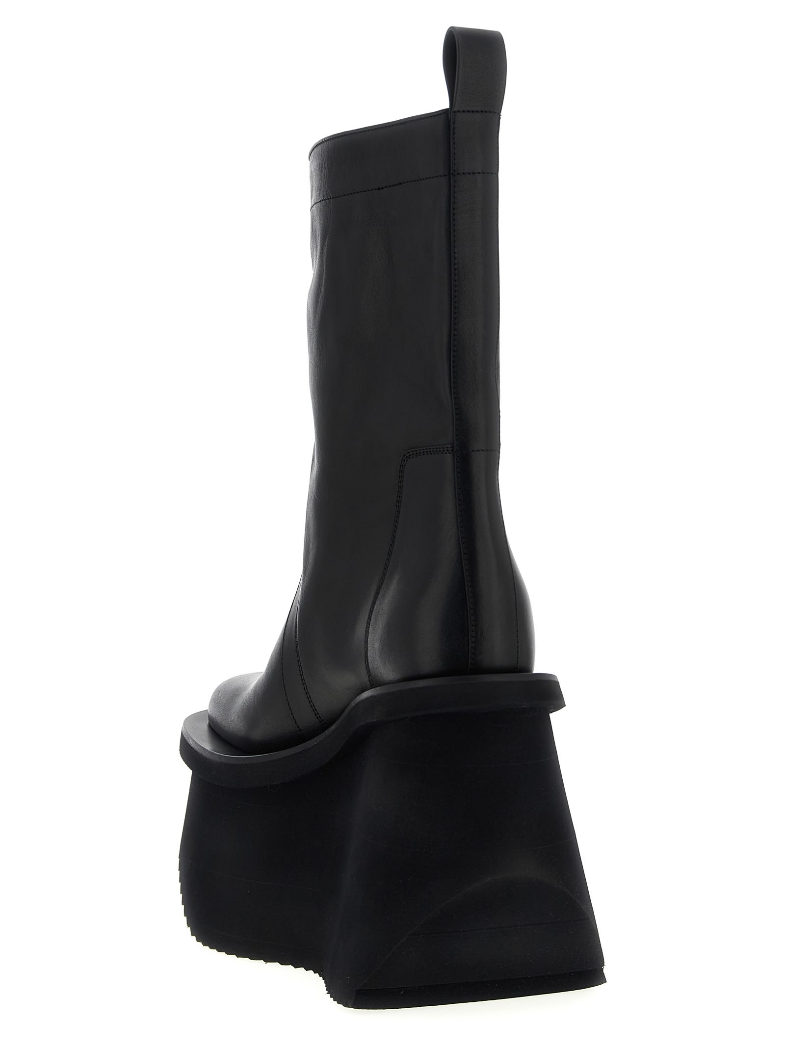 Rick Owens 14mm Factory Topstitching Platform Boots In Multi