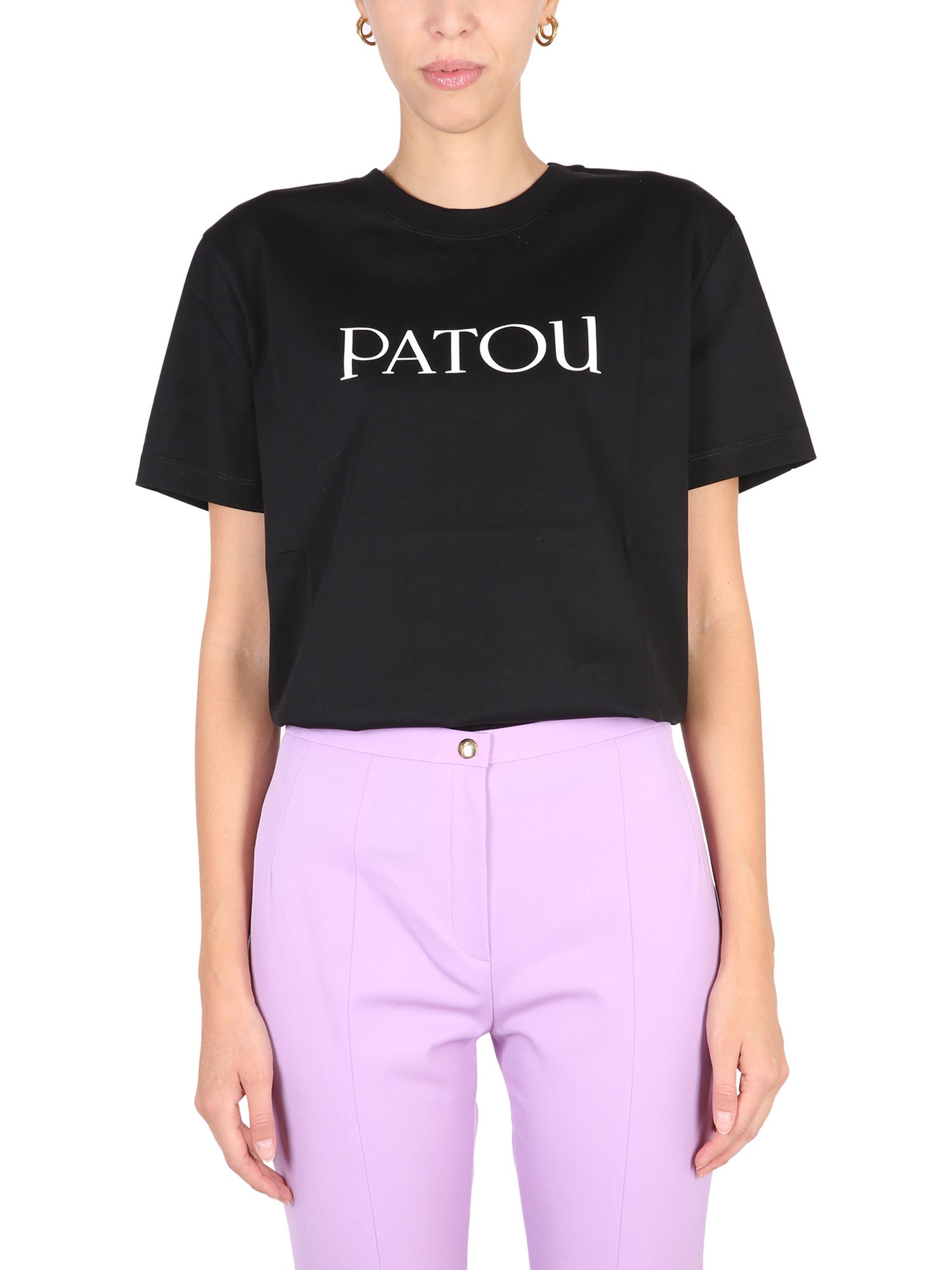 Shop Patou Logo Print T-shirt In B Black