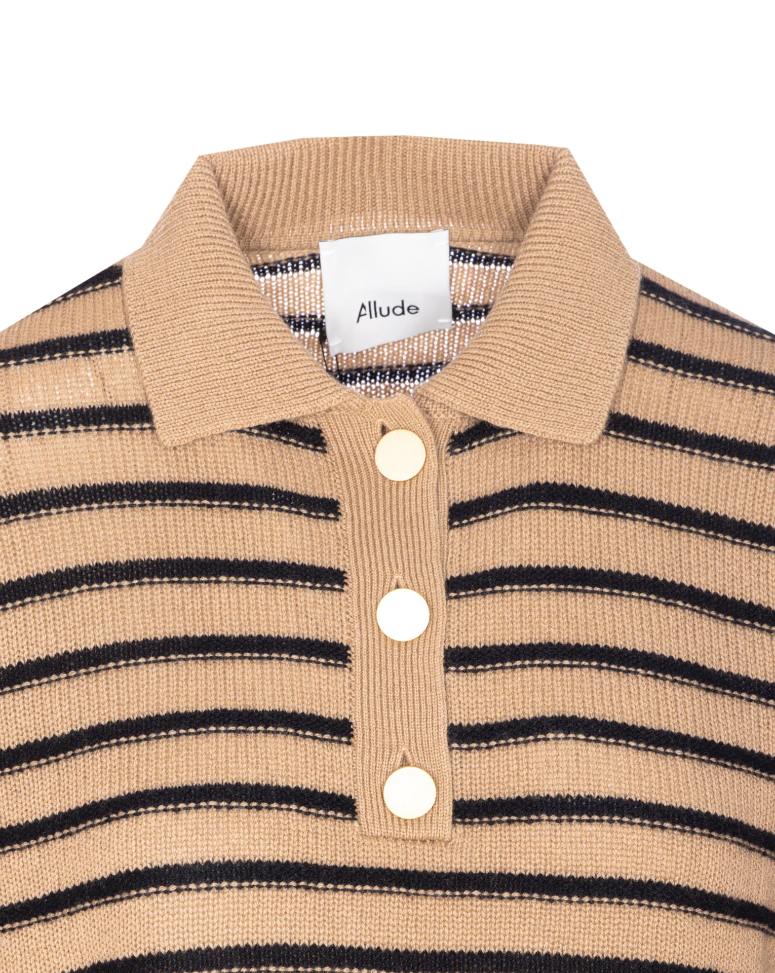 Allude Striped Sweater In Neutral