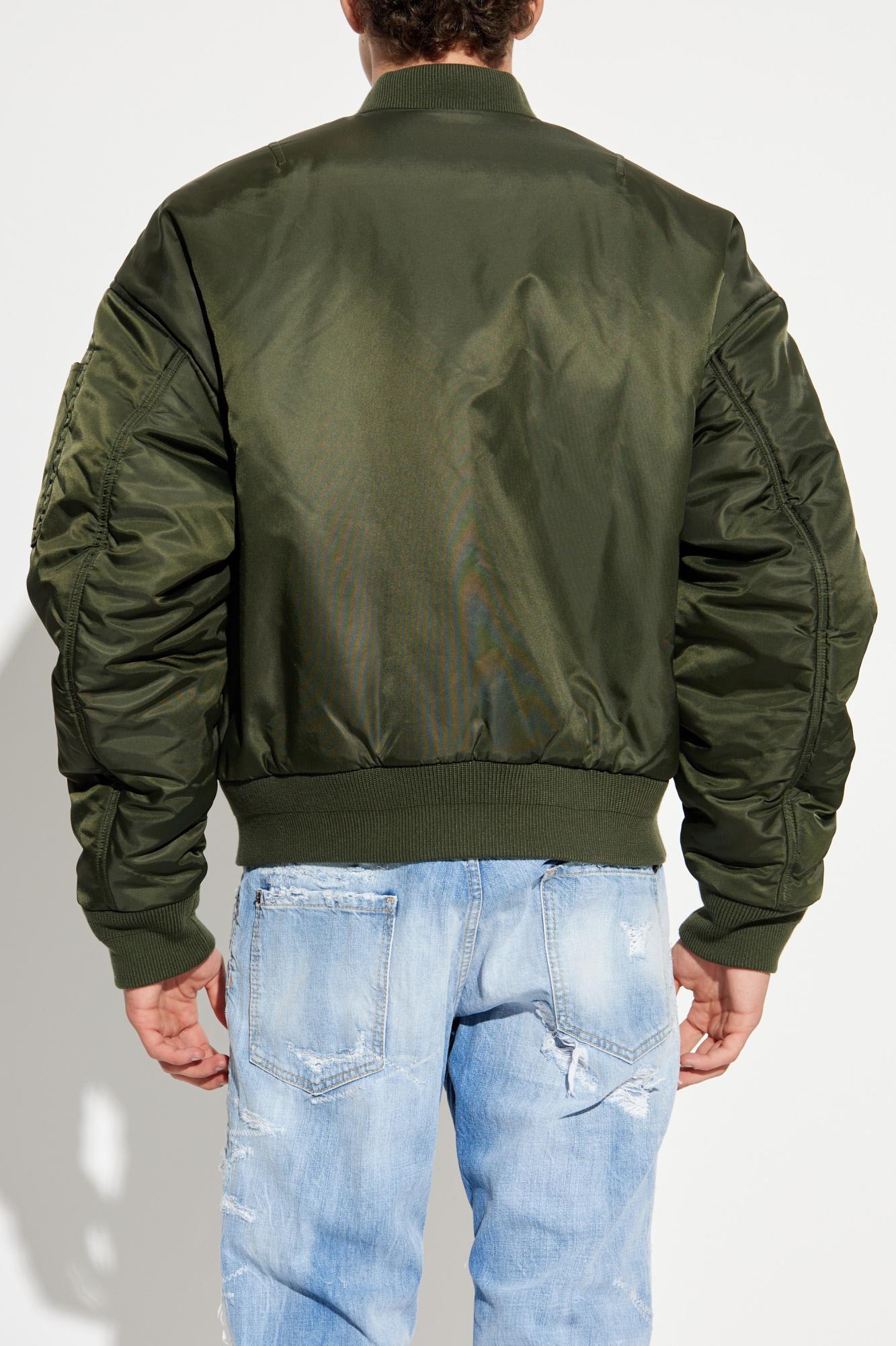 Dsquared2 Insulated Bomber Jacket In Green