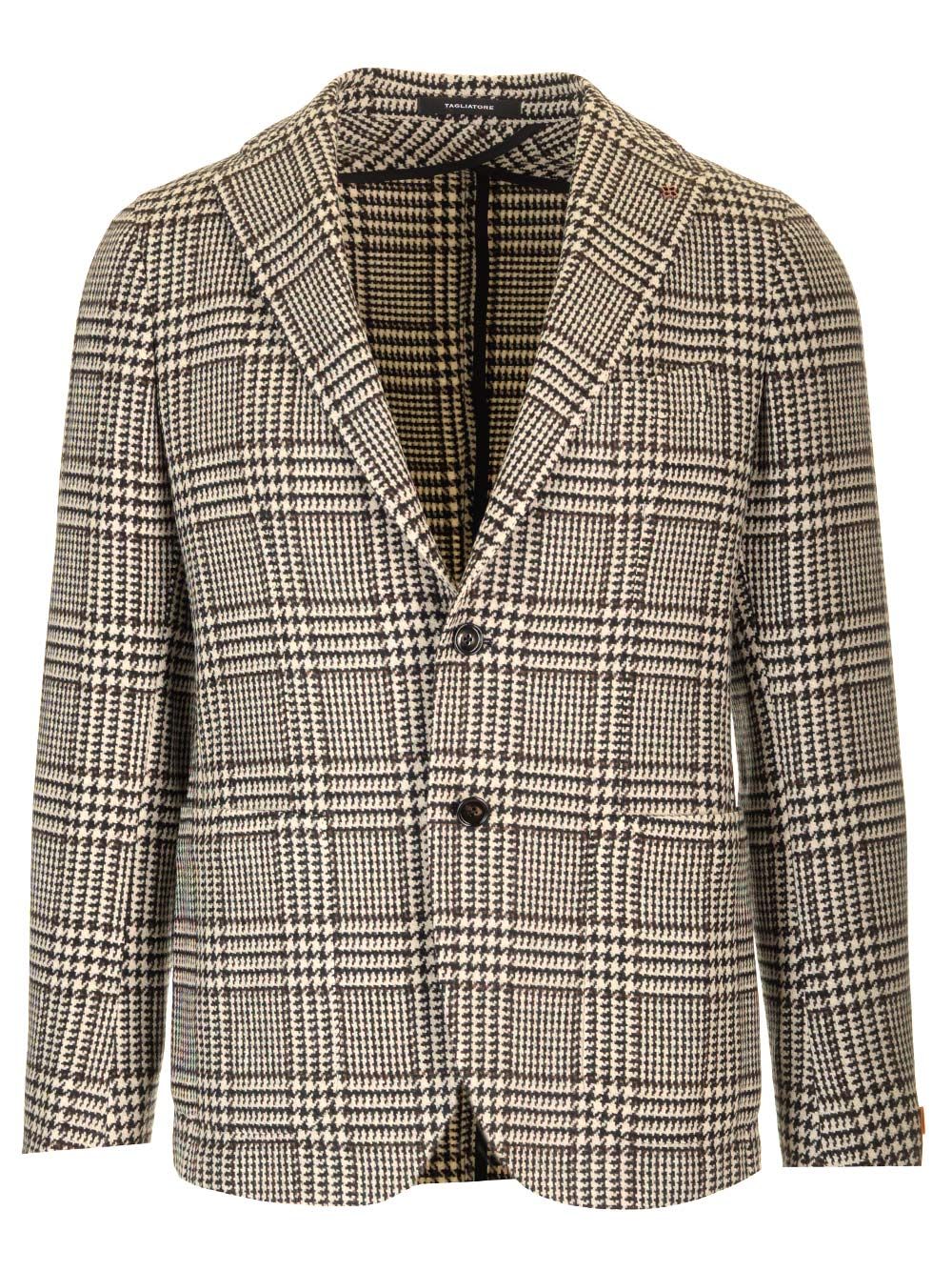 Tagliatore Classic Two-button Montecarlo Blazer In Brown