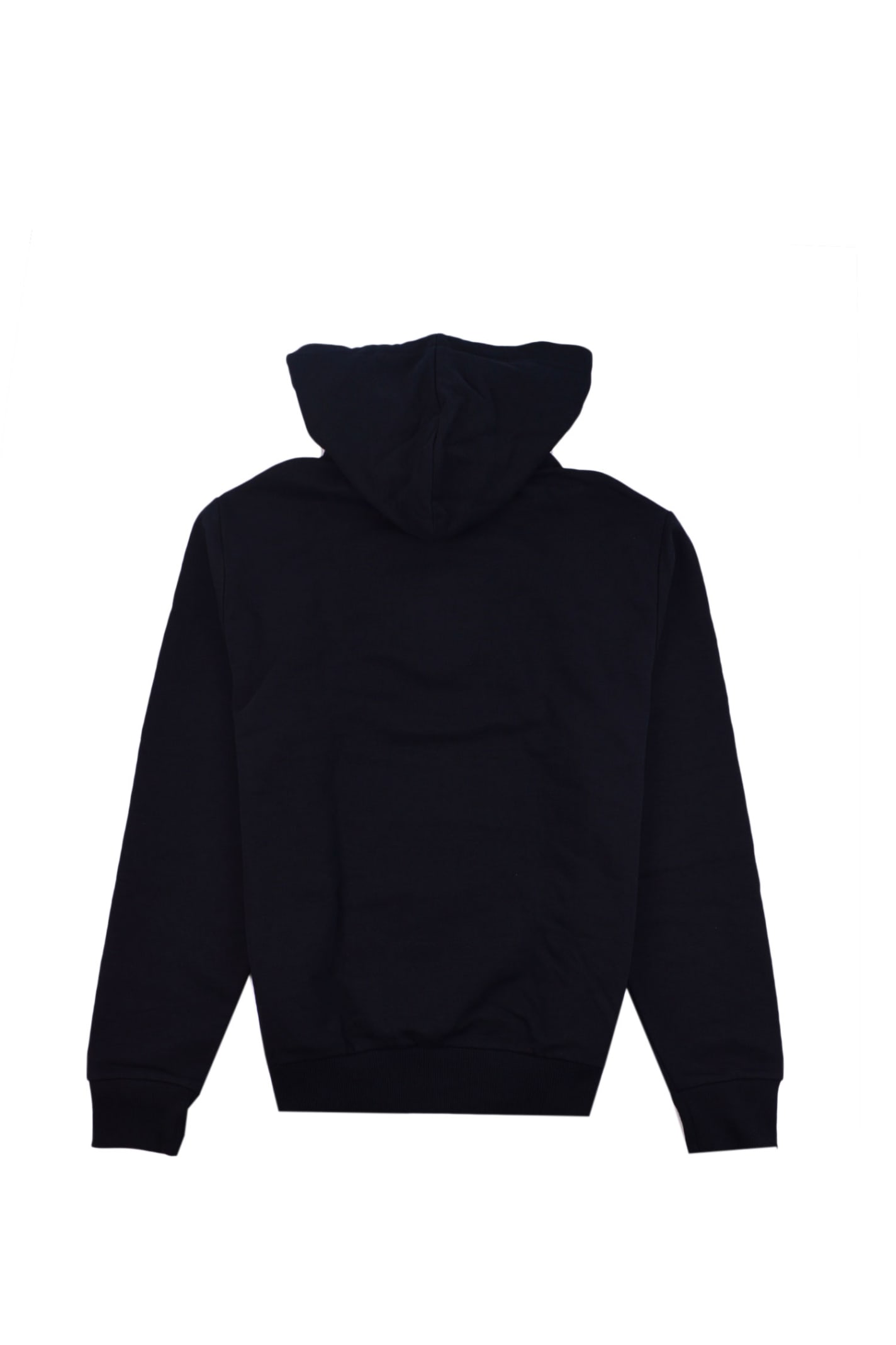 Shop Balmain Logo Hooded Sweatshirt In Black