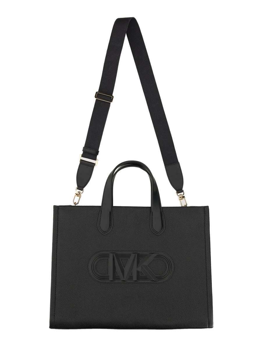 Shop Michael Kors Gigi Large Tote Bag In Black