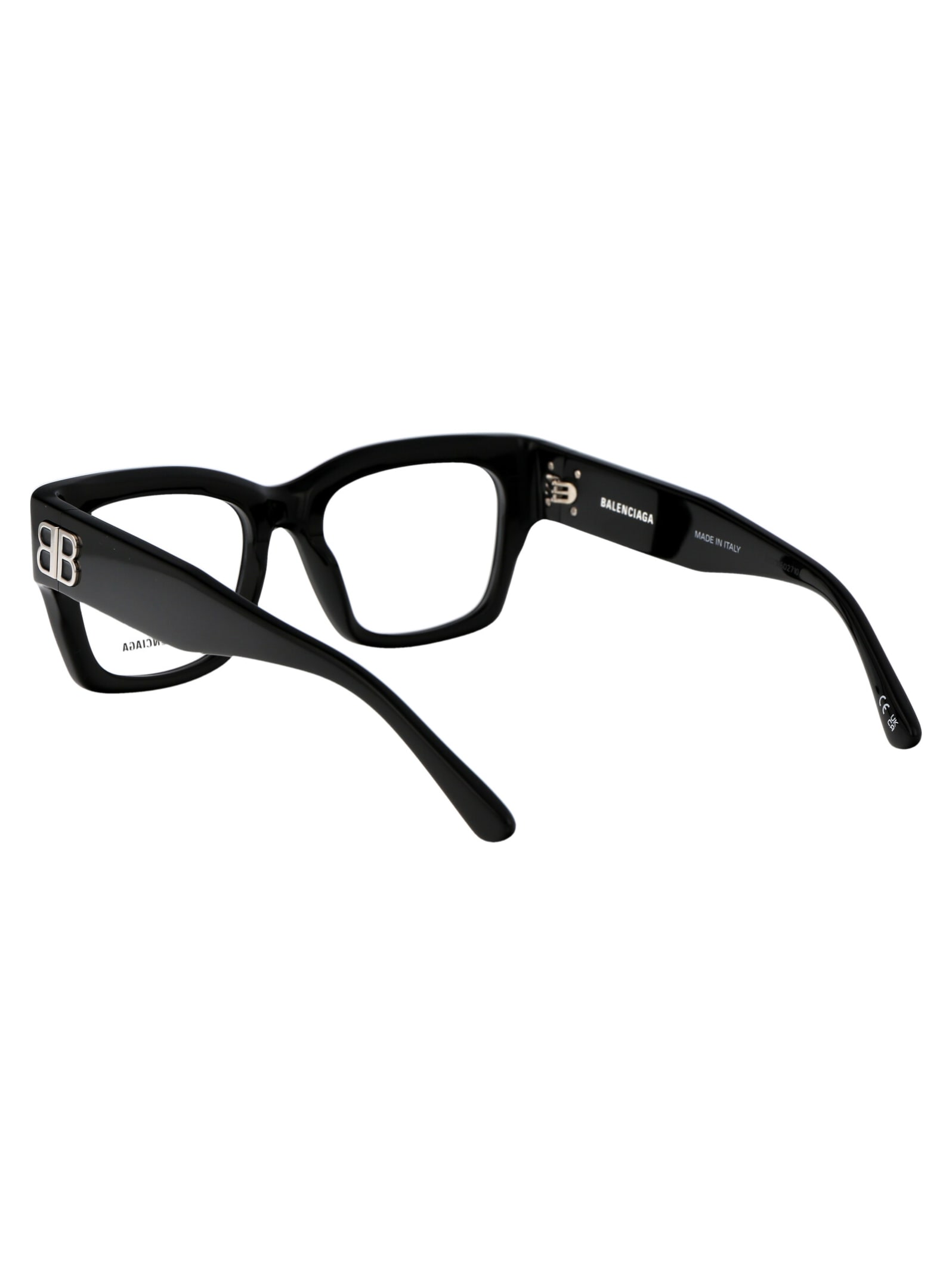 Shop Balenciaga Bb0325o Glasses In 001 Black Black Transparent