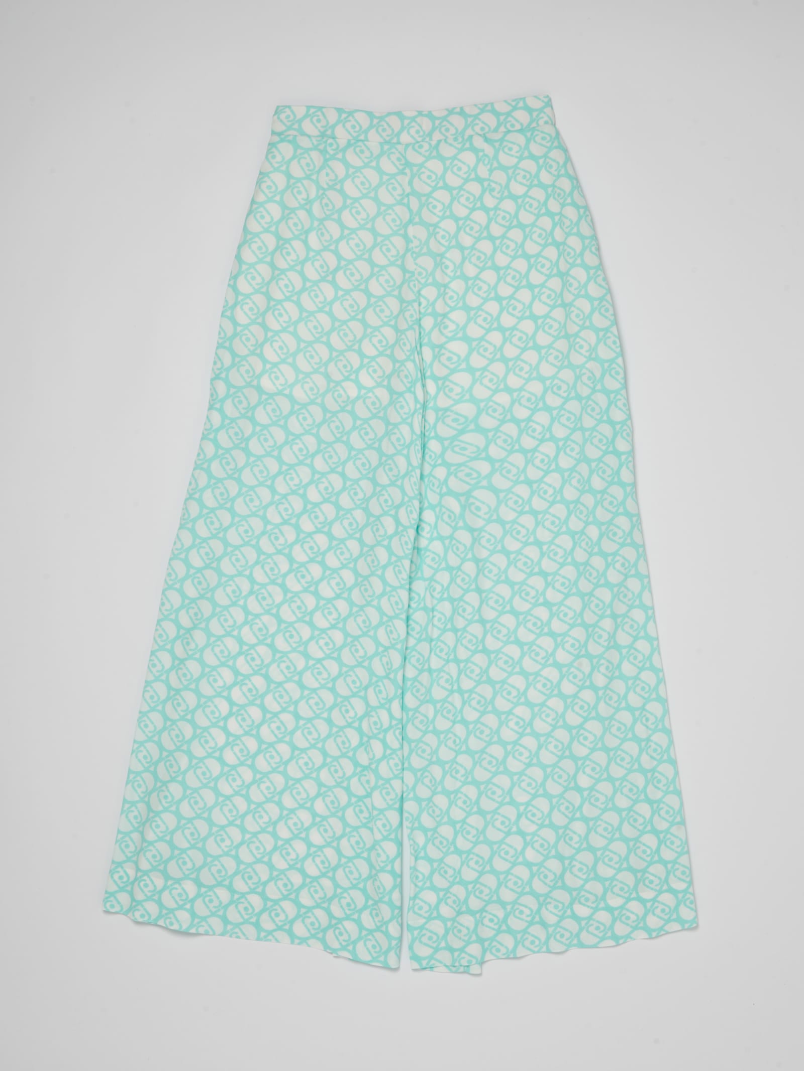 Shop Liu •jo Trousers Trousers In Bianco-verde