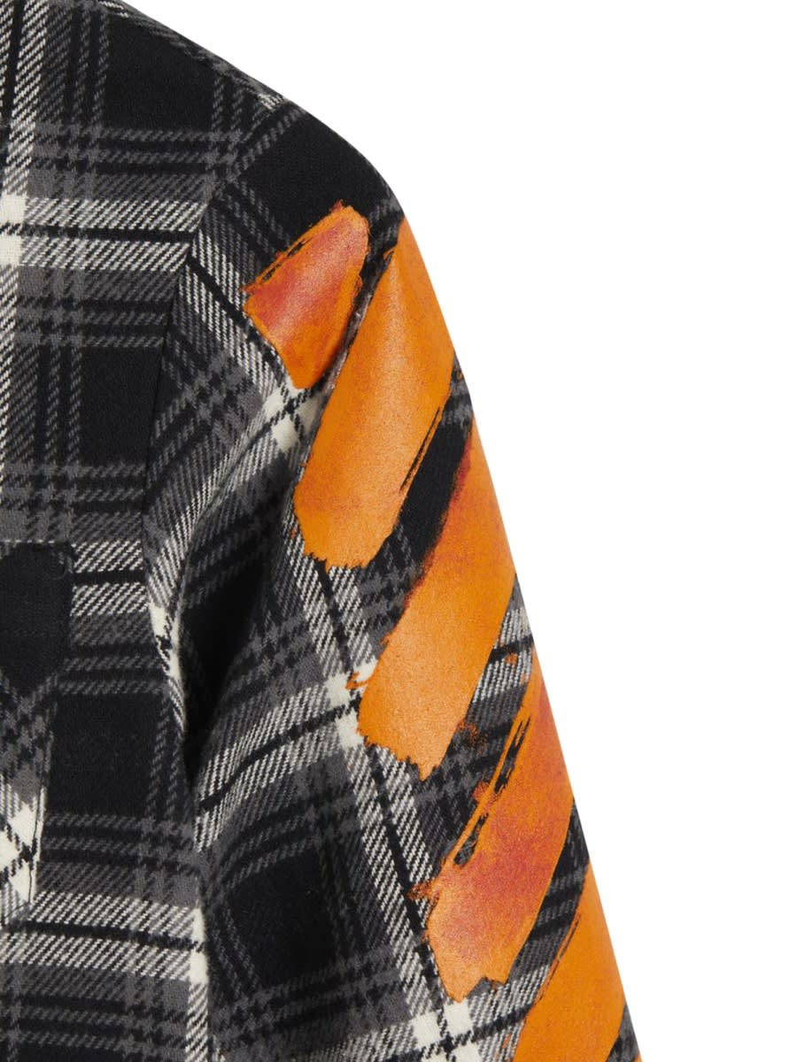 Off-white Camicia A Quadri In Black