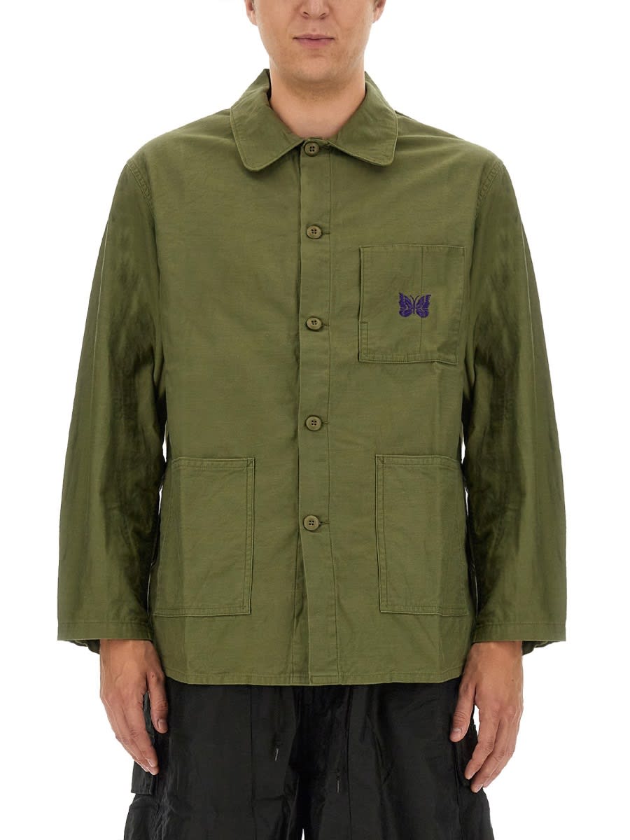 Shop Needles Shirt With Logo In Green