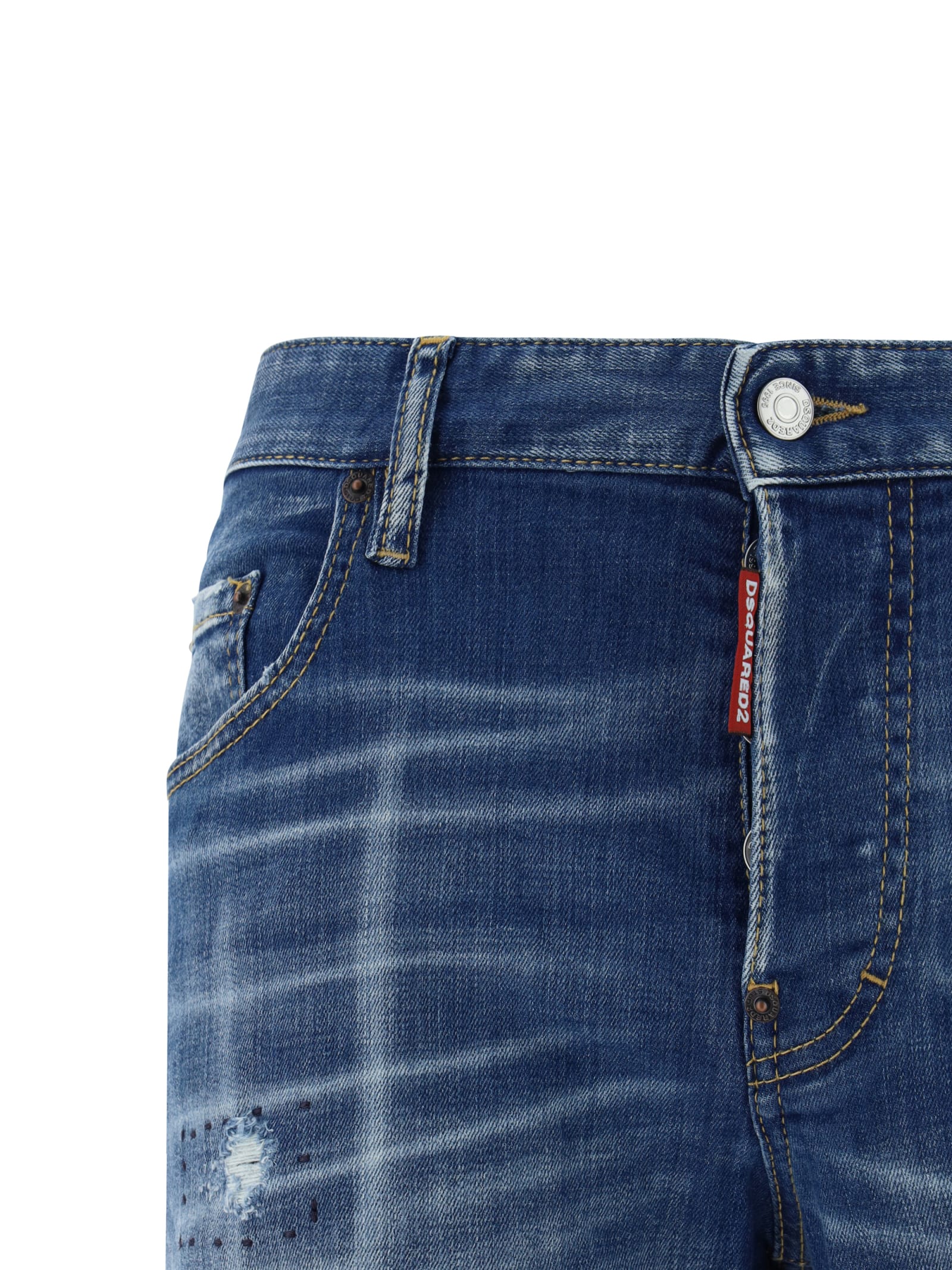 Shop Dsquared2 Jeans In Navy Blue