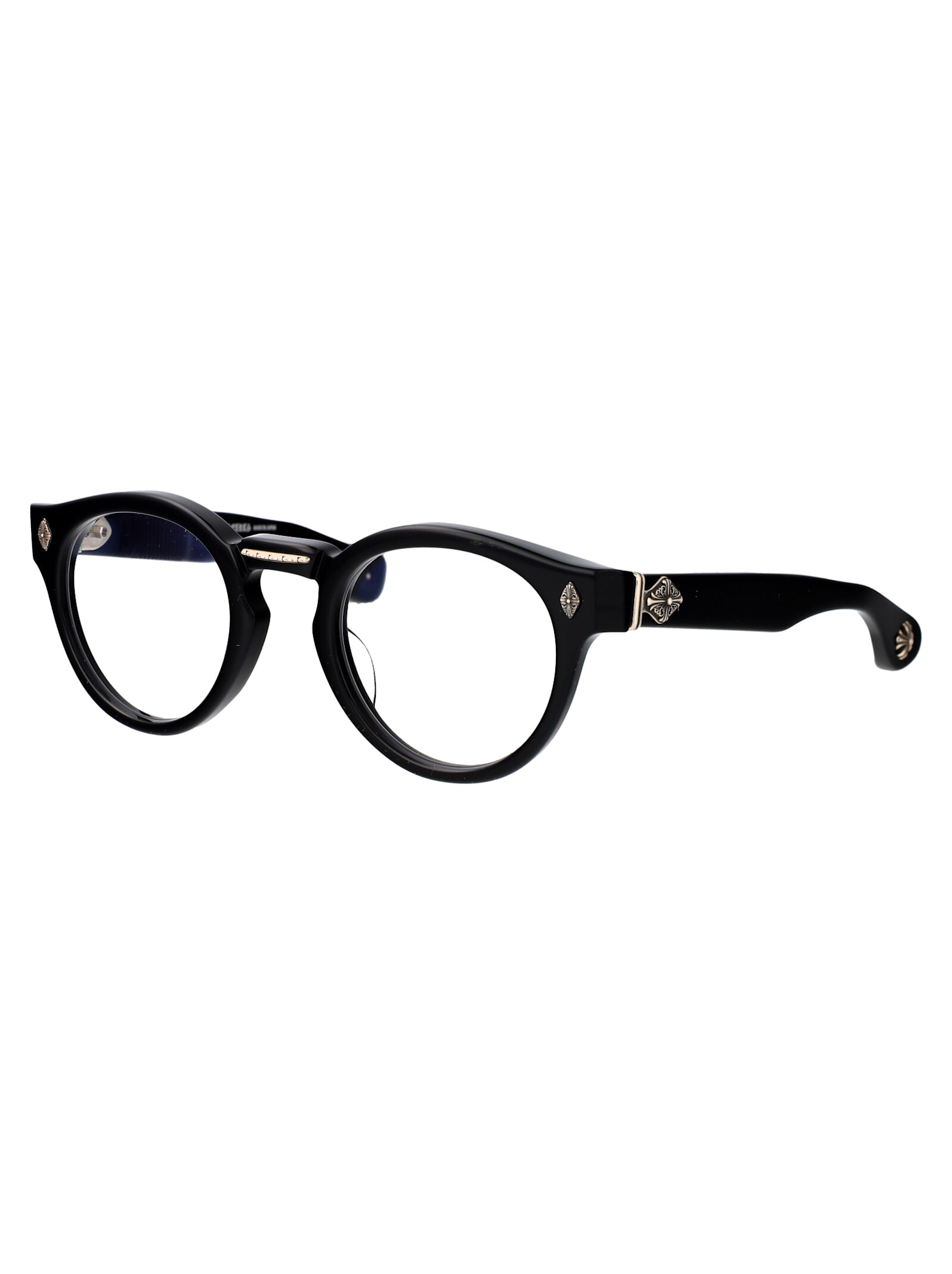 Shop Chrome Hearts Peter Arnell Glasses In Black