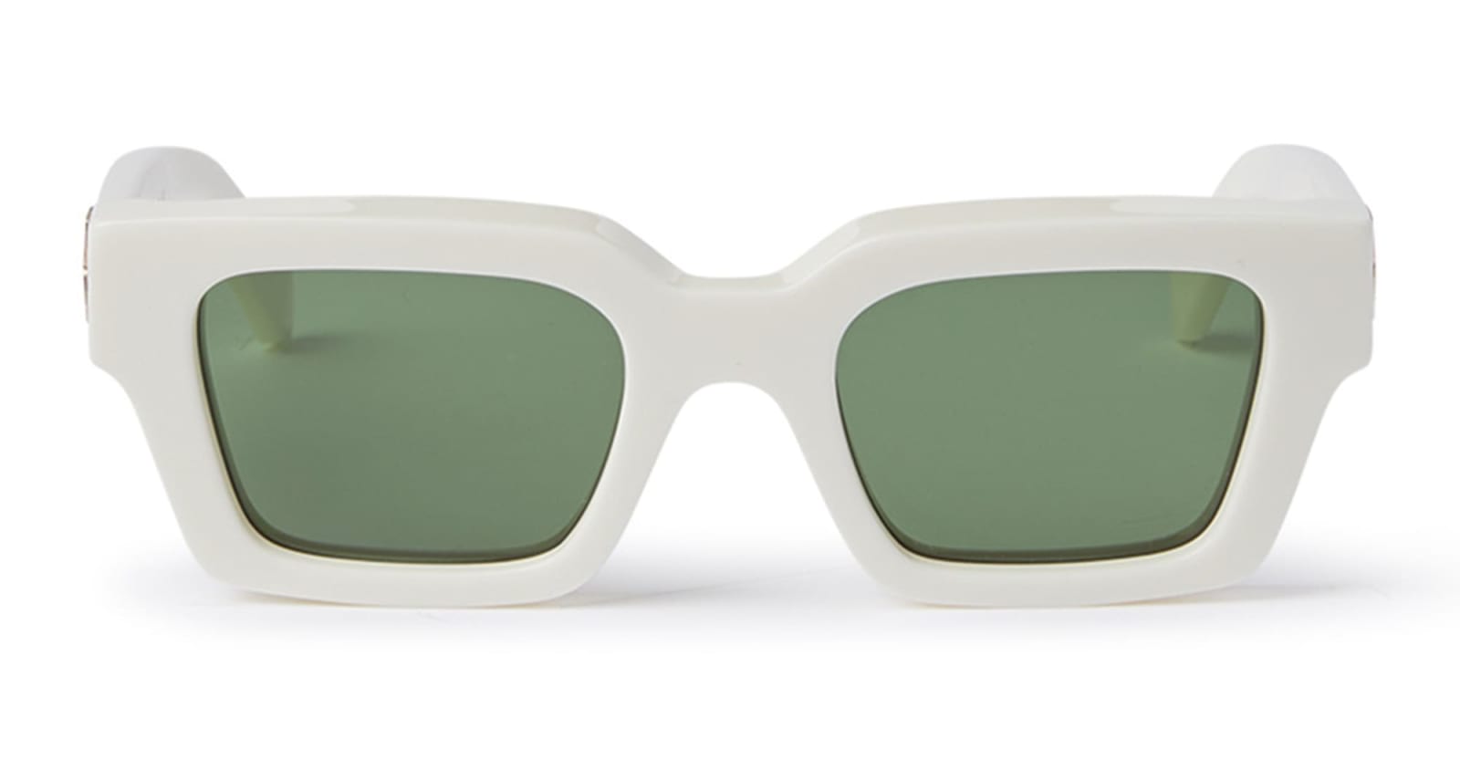 Shop Off-white Virgil L - White / Green Sunglasses