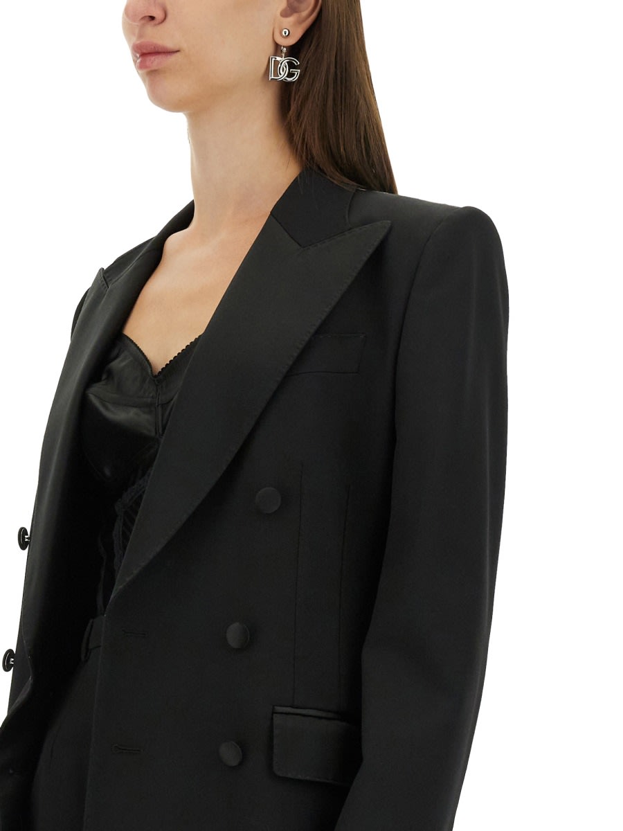 Shop Dolce & Gabbana Double-breasted Jacket In Black