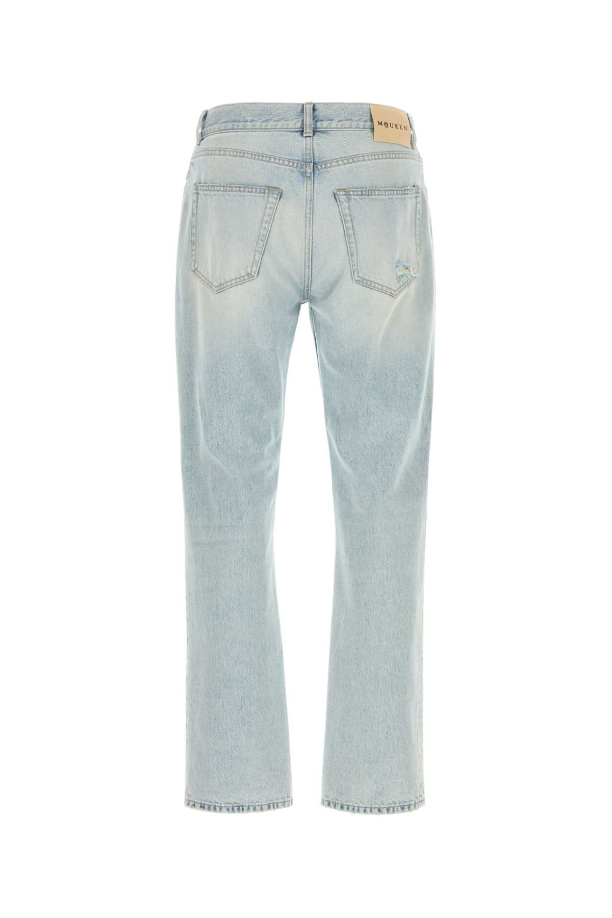 Alexander Mcqueen Denim Jeans In Bluewashed