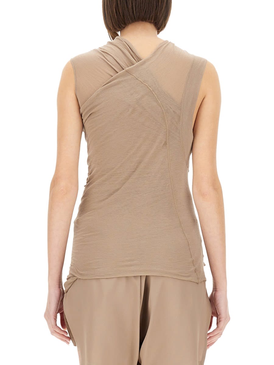 Rick Owens Top With Crossover In Nude