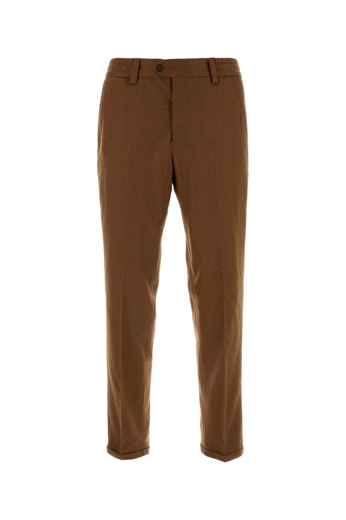 Shop Pt Torino Caramel Stretch Wool Pant In Marrone