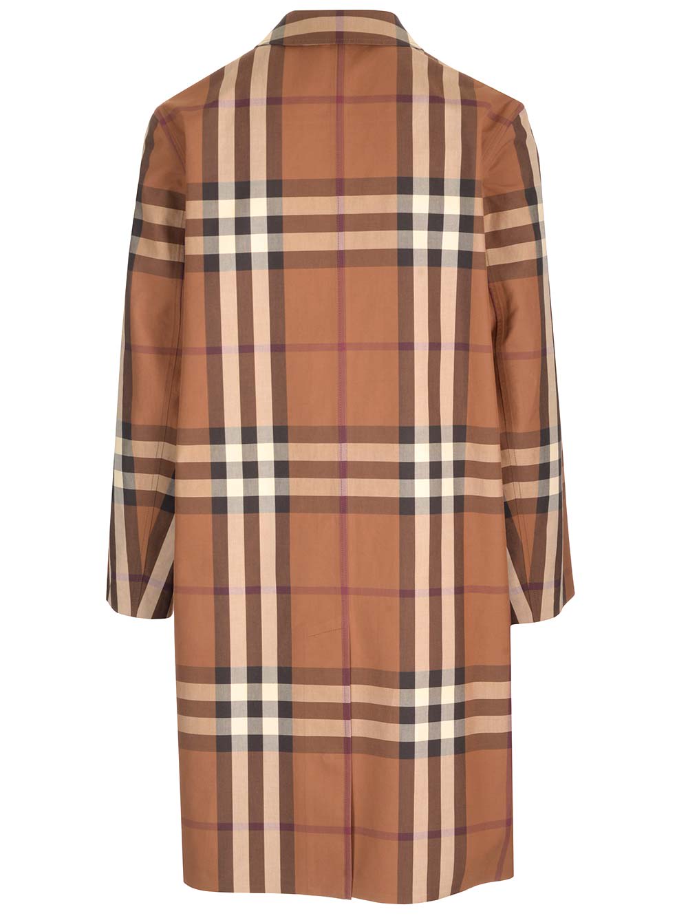 BURBERRY EMBROIDERED COTTON EVERSIBLE OVERCOAT
