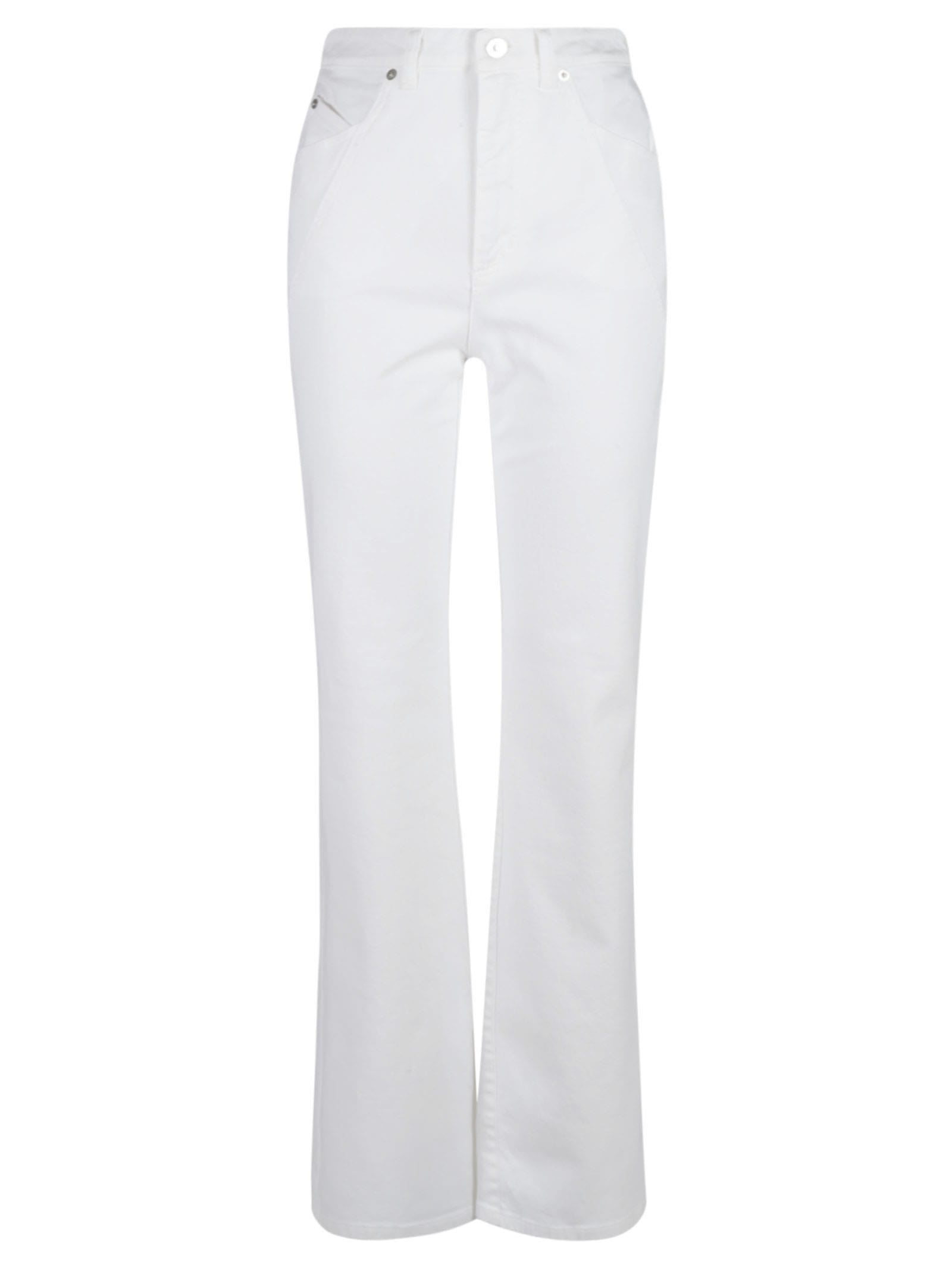 N°21 Button Flared Leg Jeans In White