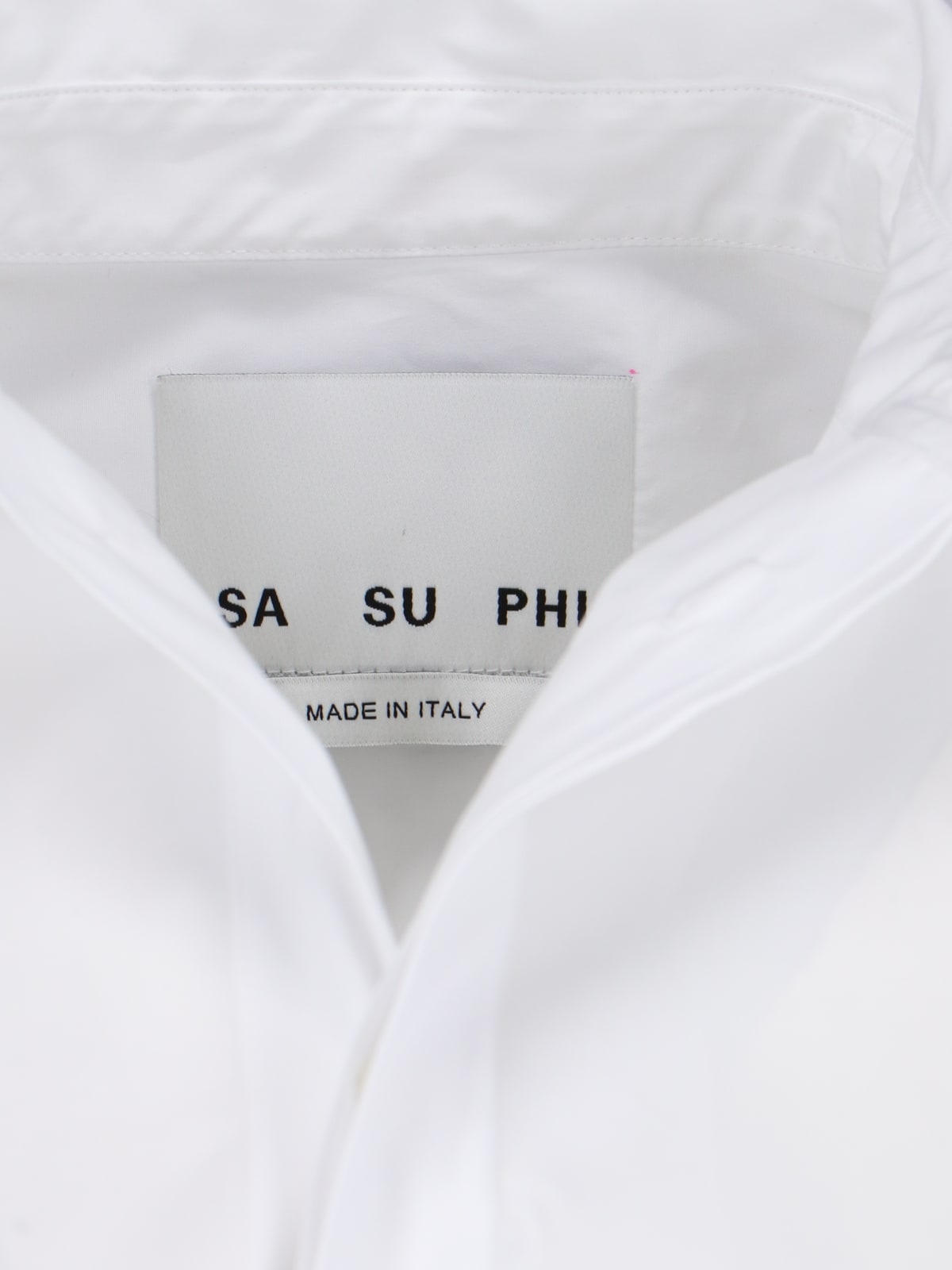 Shop Sa Su Phi Band Detail Shirt In White