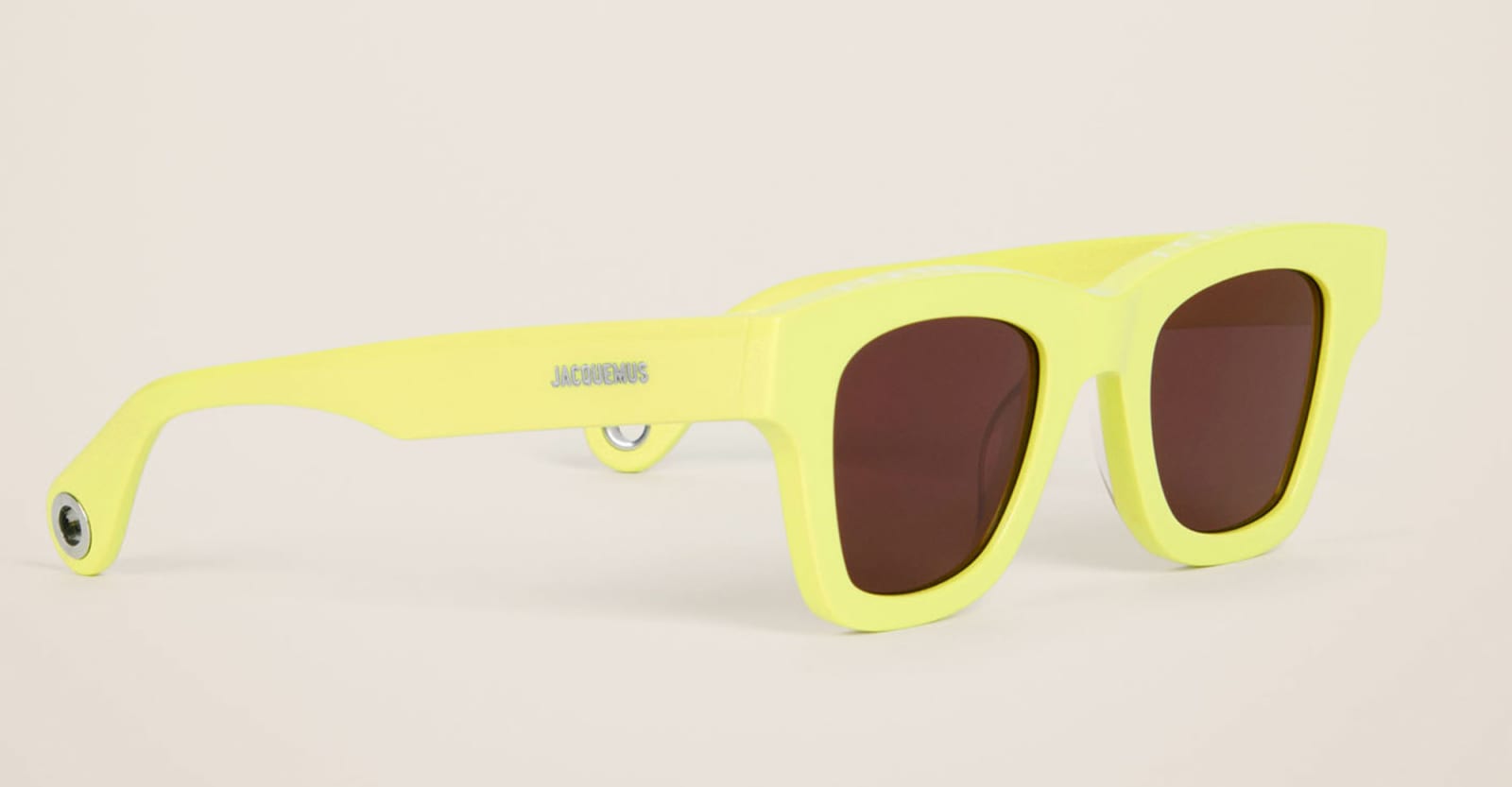 Shop Jacquemus Les Lunettes Nocio - Yellow Sunglasses