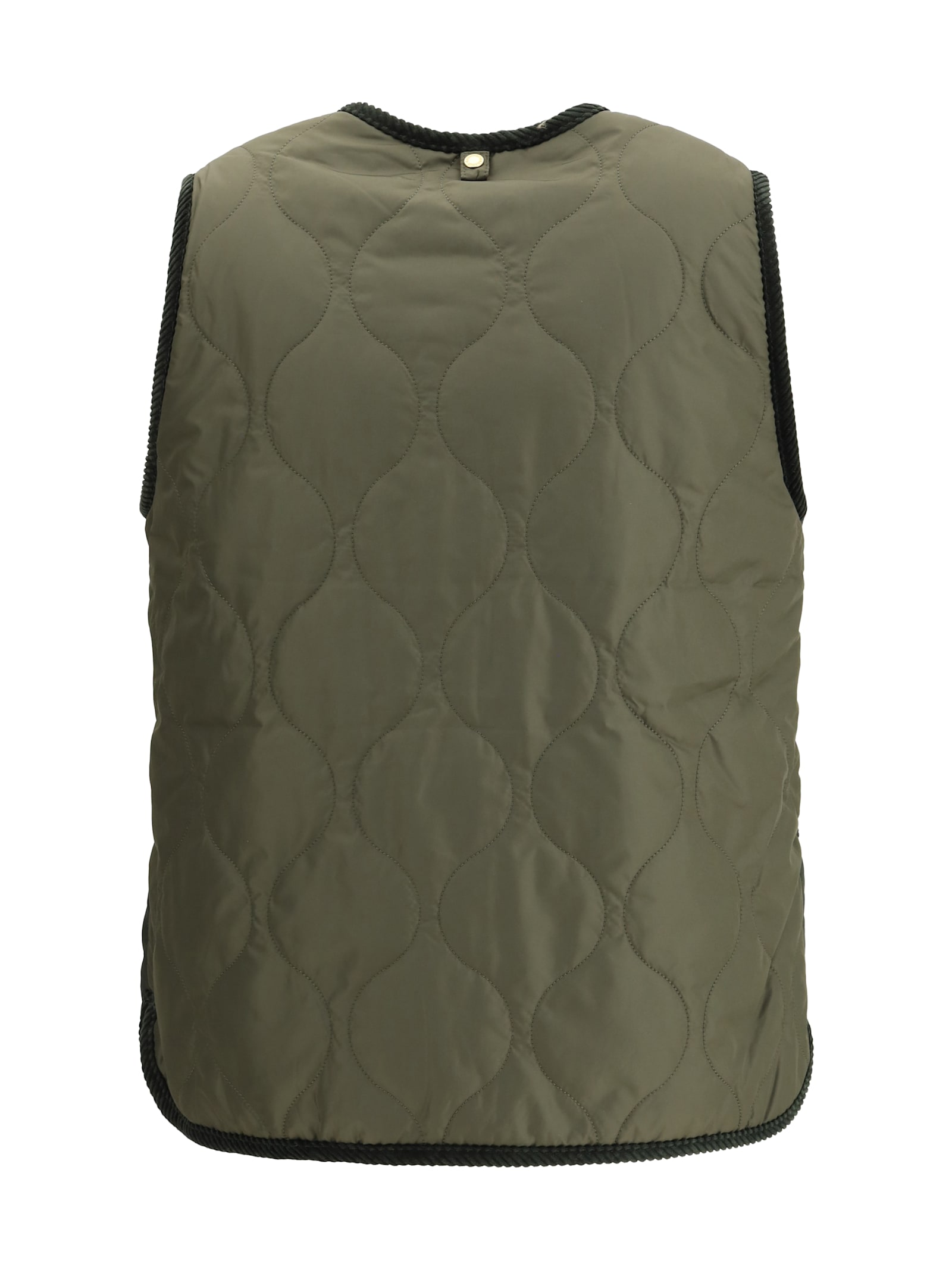 Barbour Quilted Borg-lined Vest In Green
