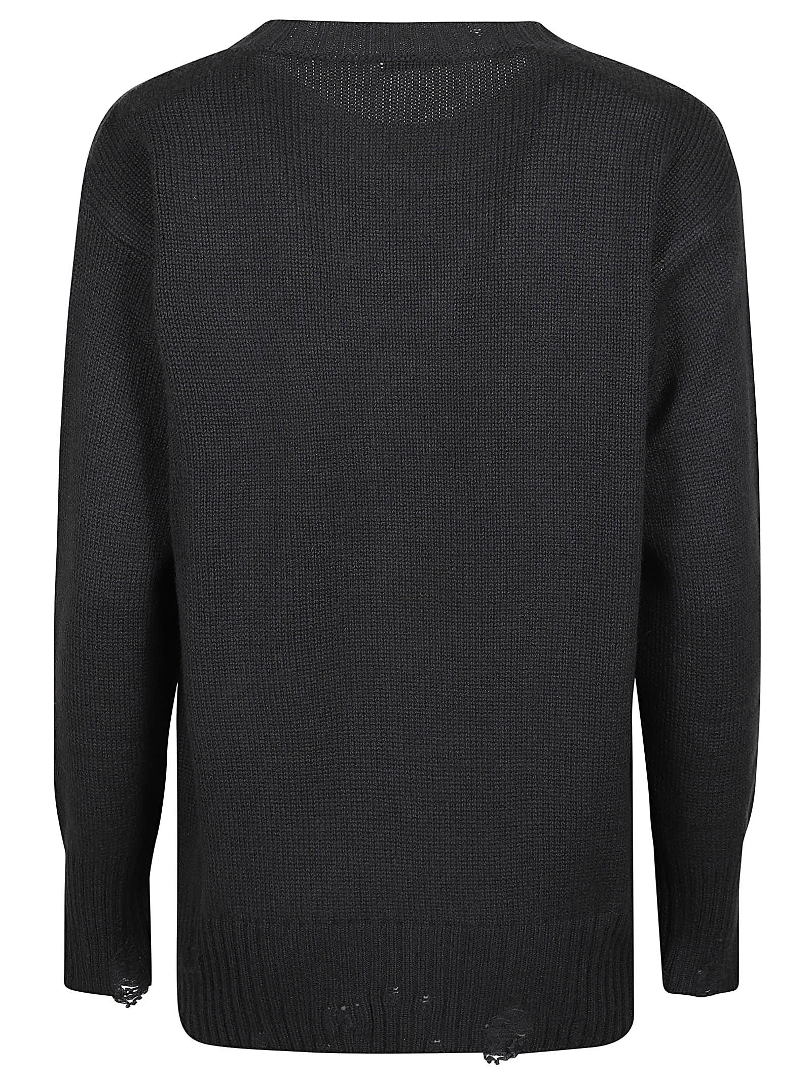 Shop Canessa Leda Round Neck Sweater In Shadow