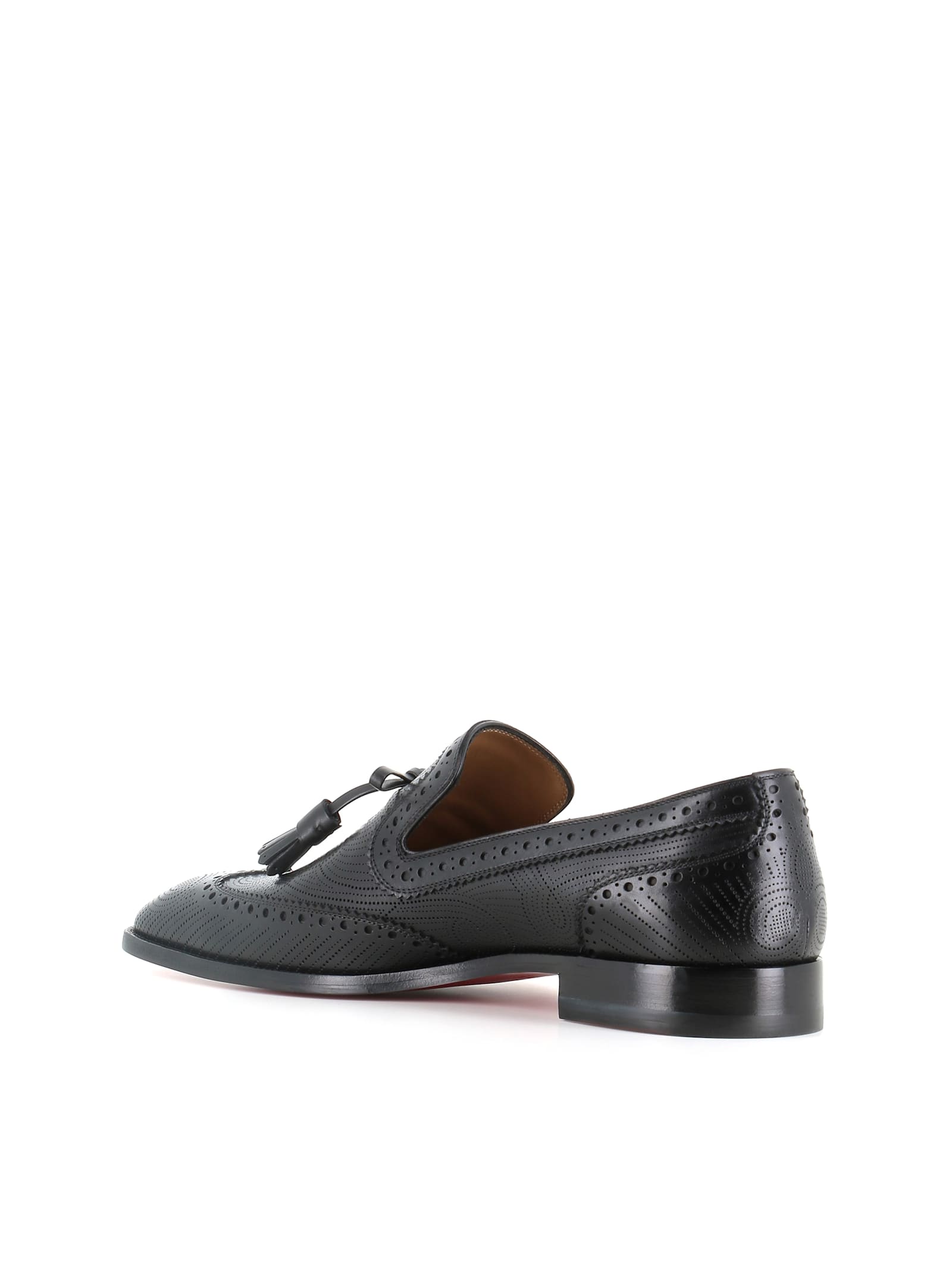 Christian Louboutin Slipper Grave Moc Flat In Black