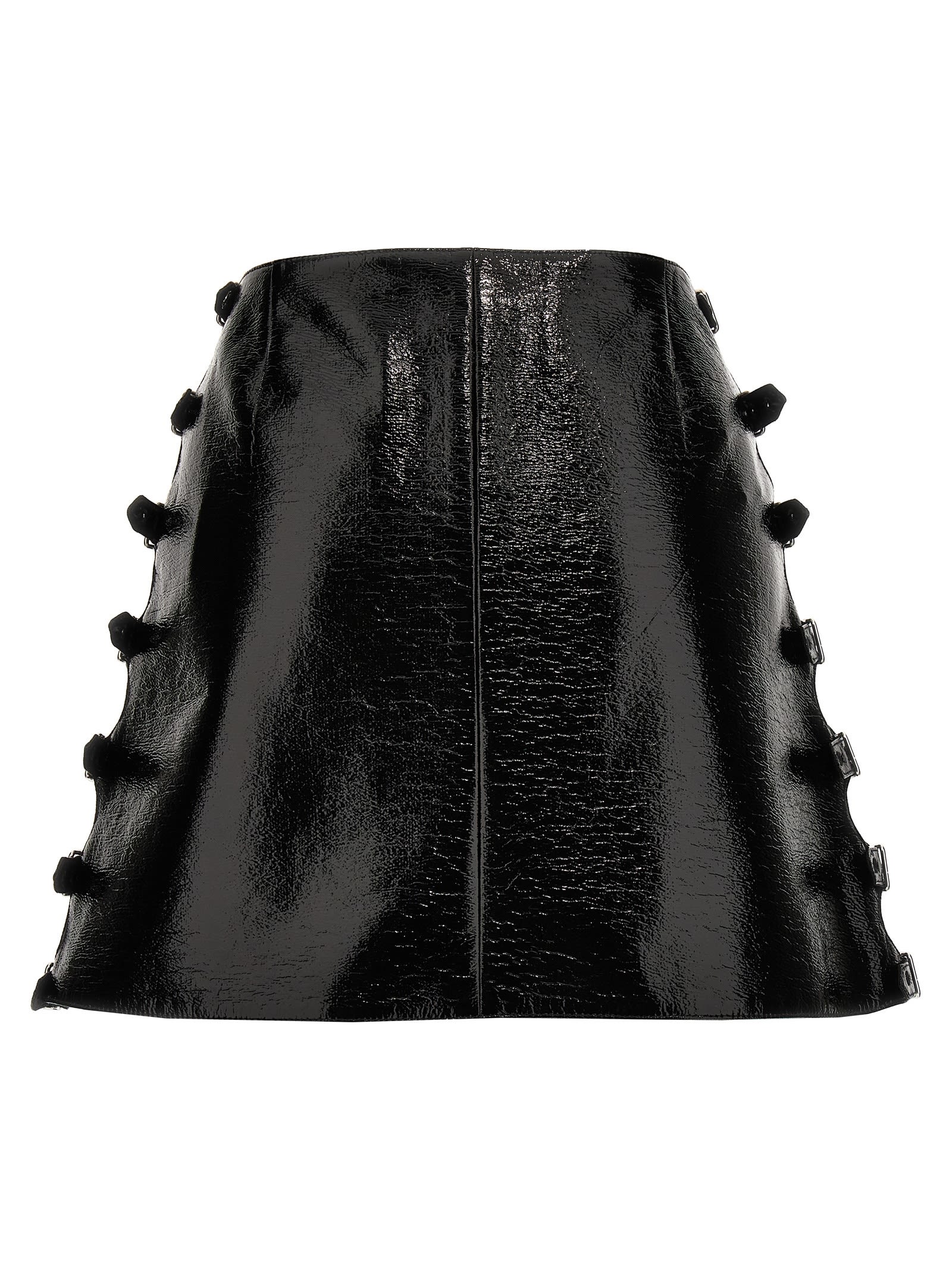 Shop Courrèges Vinyl Miniskirt In Black