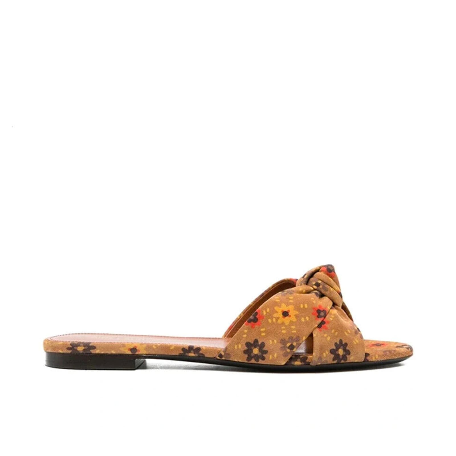 Bianca Knotted Suede Slides