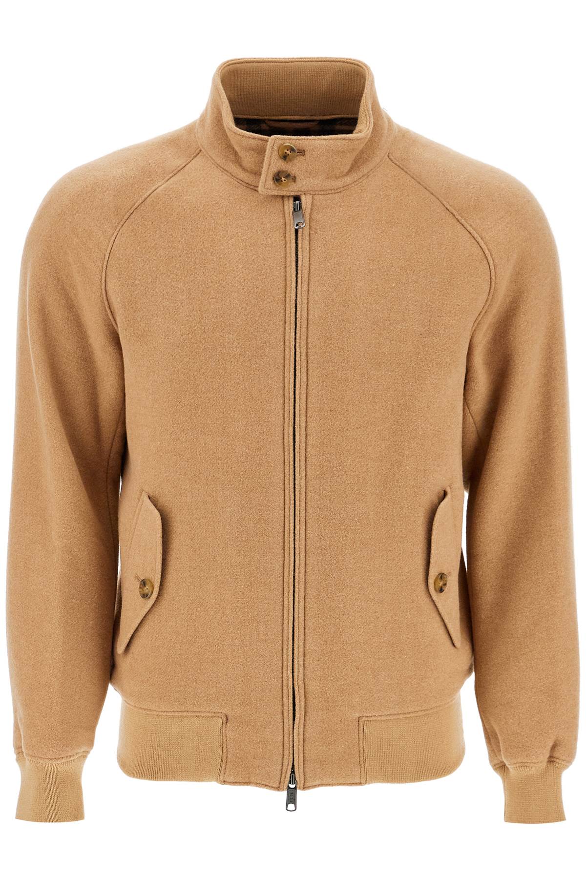 Shop Baracuta Harrington G9 Wool Jacket  In Camel