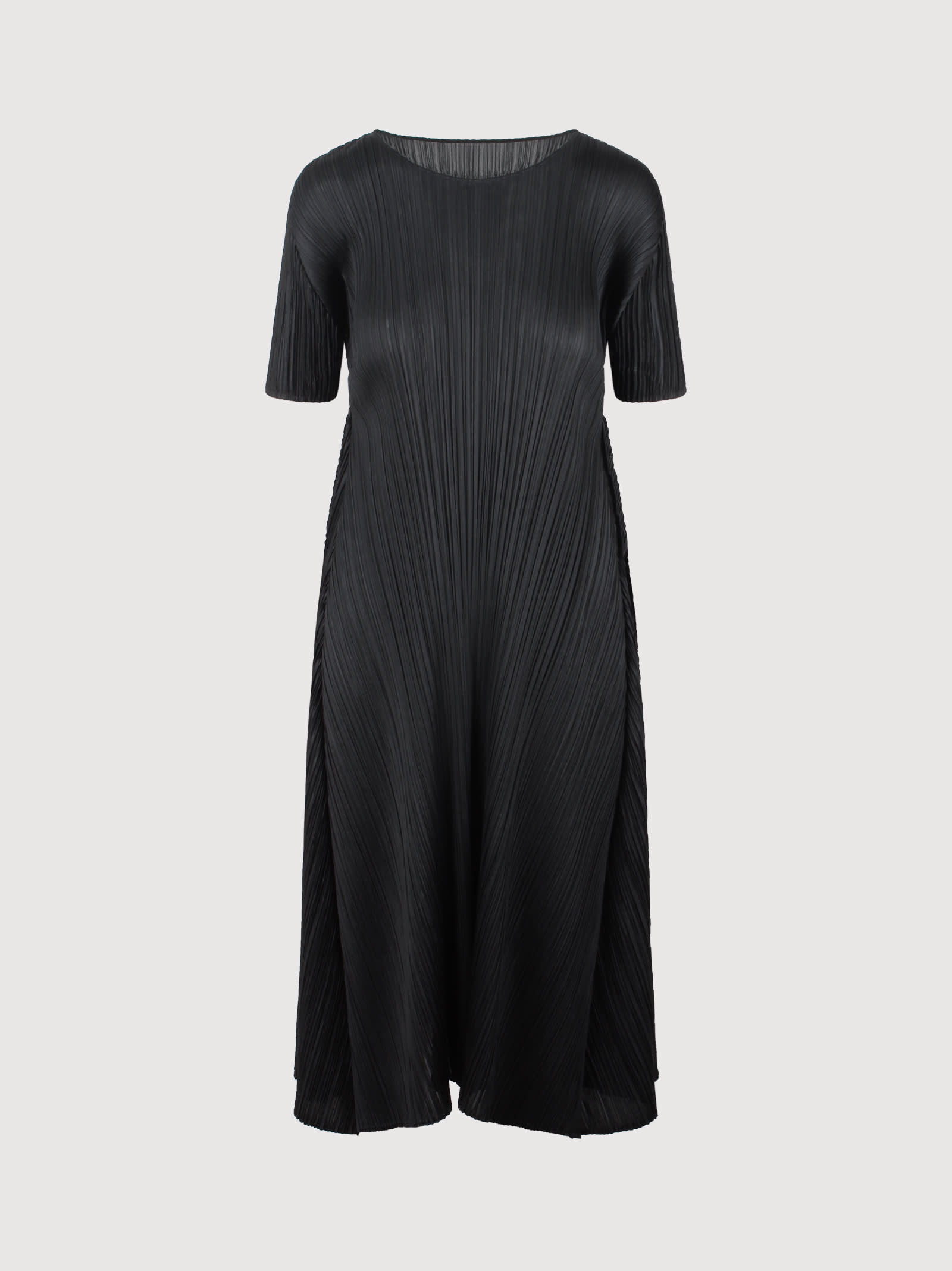 Shop Issey Miyake Midi Dress In Black