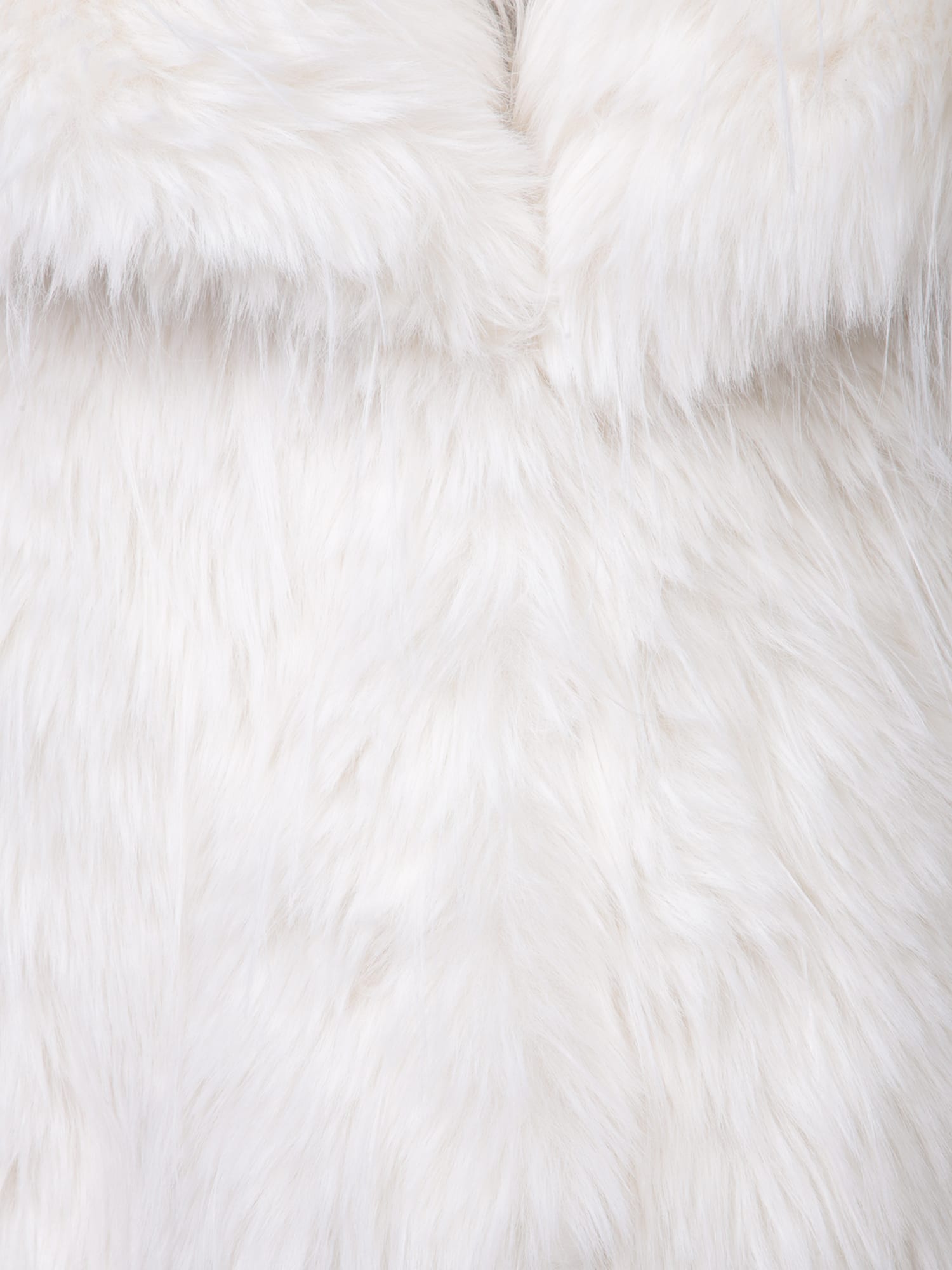 Shop Pinko White Faux Fur Jacket