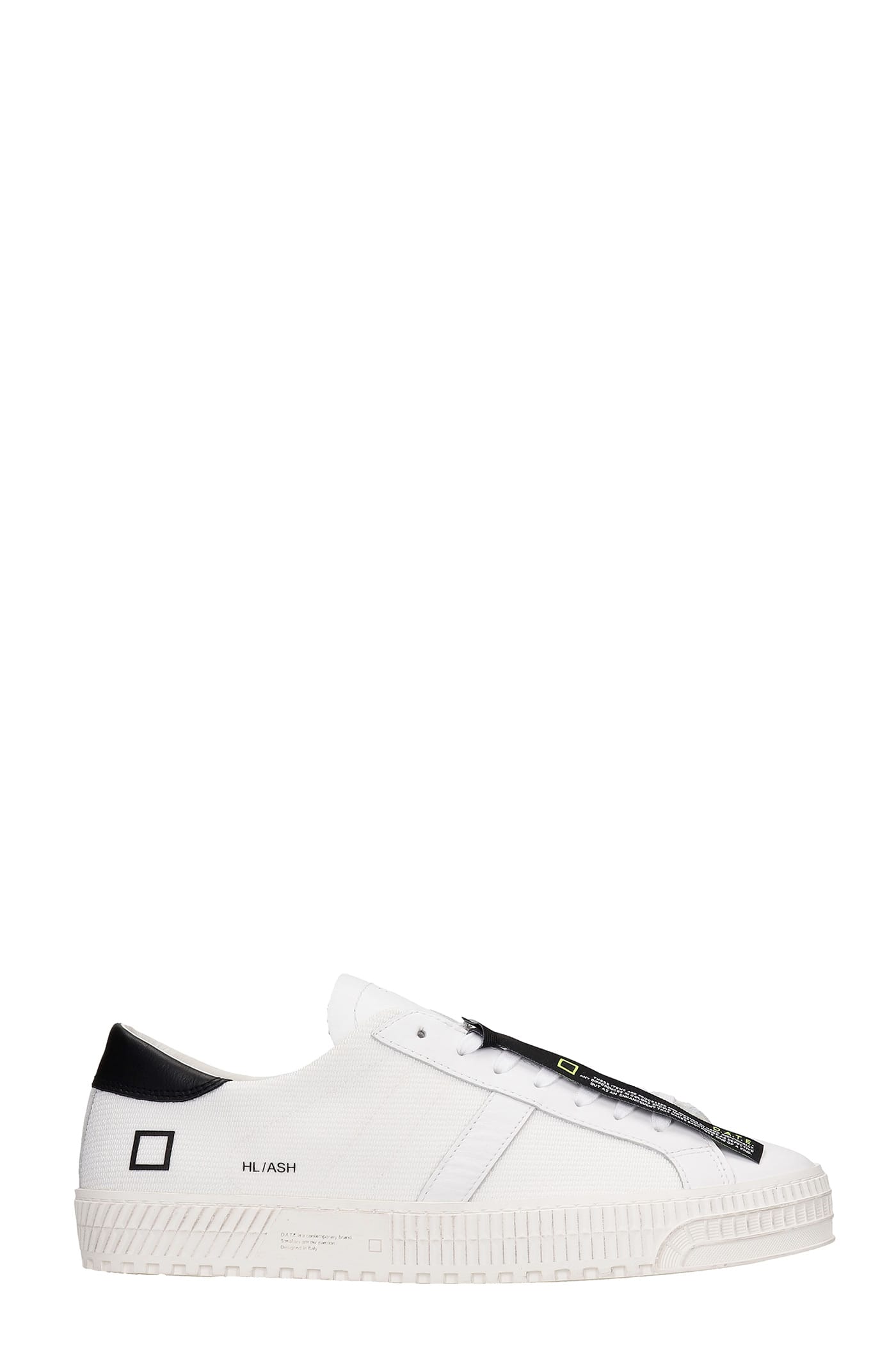 D.A.T.E. Hill Low Sneakers In White Leather And Fabric