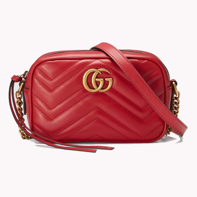 Click to view more detailed imagery on our partner's website Gucci Marmont Mini Shoulder Bag In Rosso
