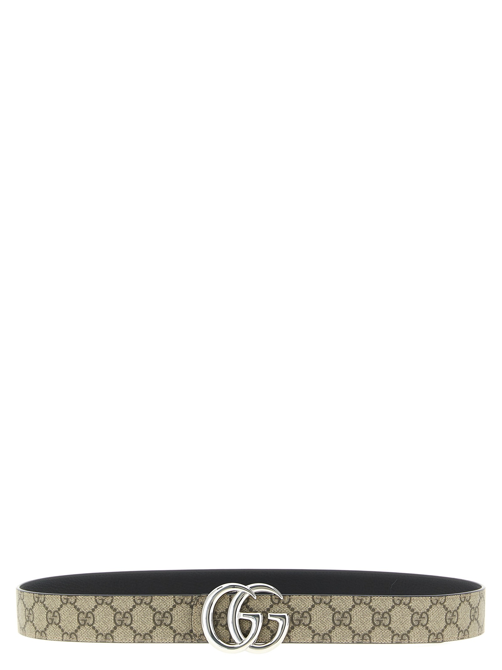 Gucci Reversible Belt Featuring Monogram Pattern In Neutral