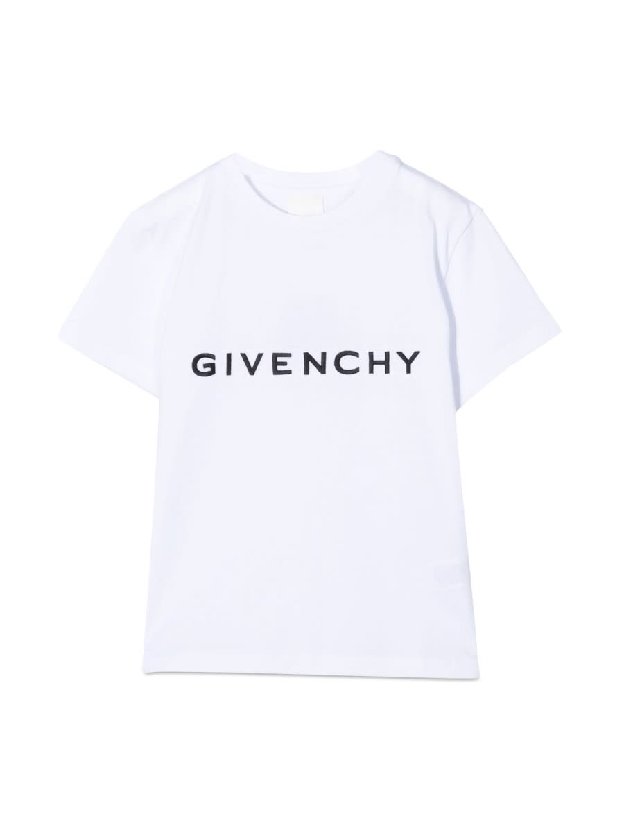 Givenchy Kids Logo Print T-shirt In White