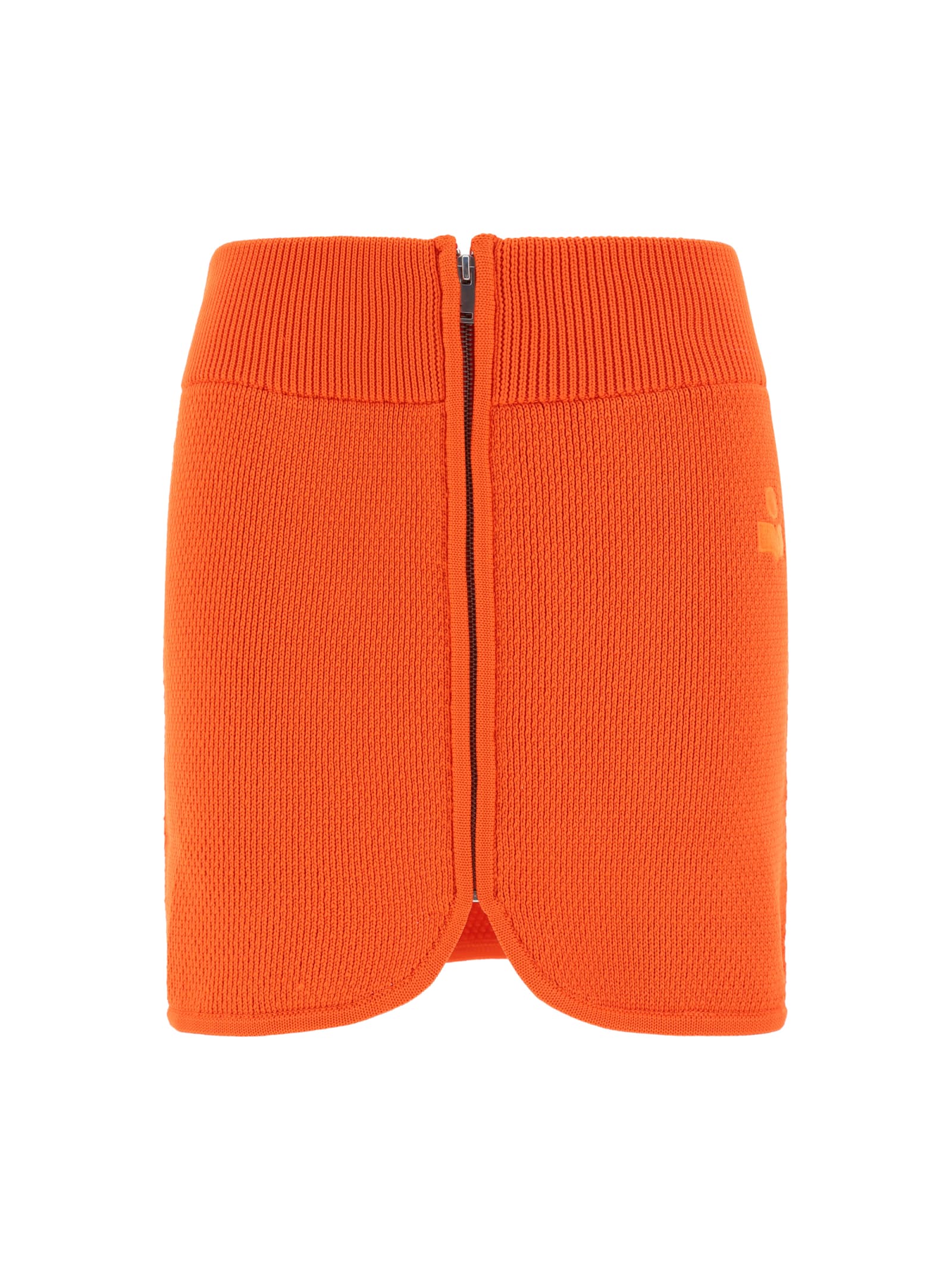 Isabel Marant Étoile Olgane Ribbed Miniskirt In Vermilion