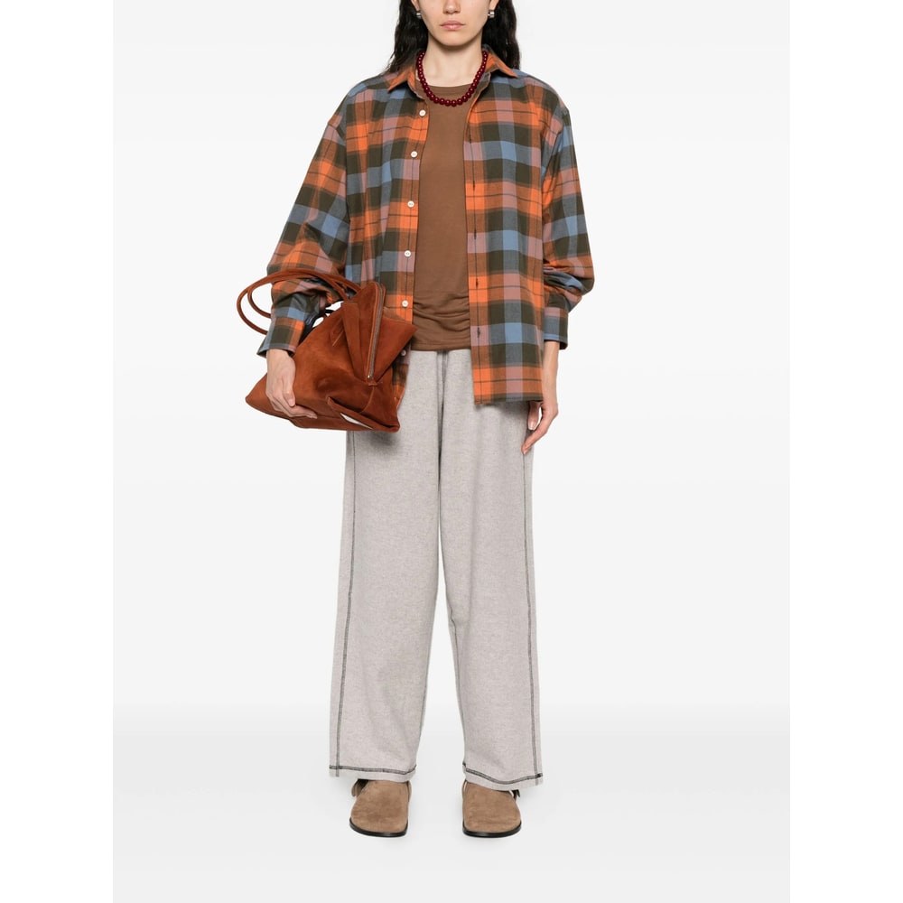 Baserange Round-neck Long-sleeve Top In Brown