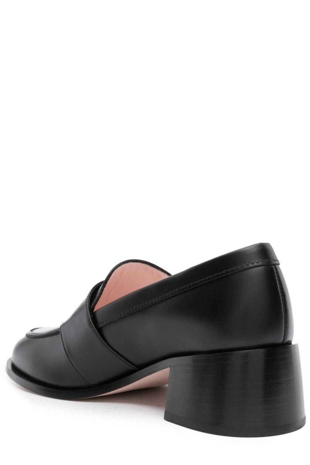 Roger Vivier Viv Rangers Buckled Patent-leather Loafers In Black
