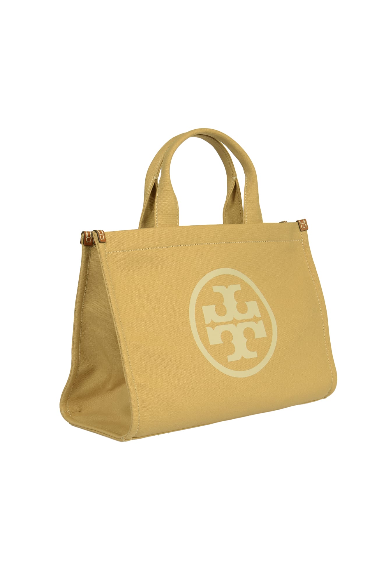 Shop Tory Burch Elle Canvass Small Tote In Hickory