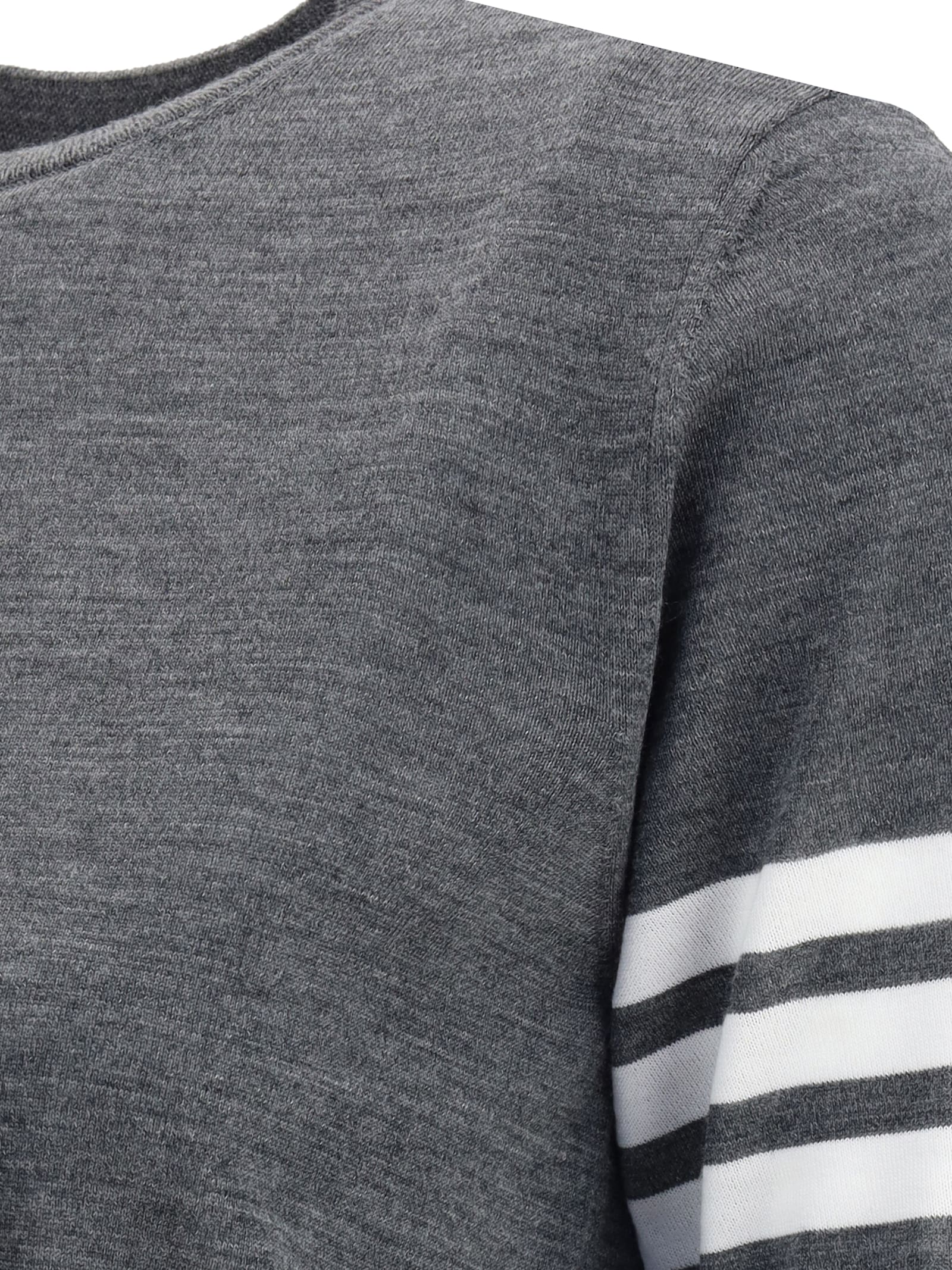 Thom Browne Knit T-shirt In Gray