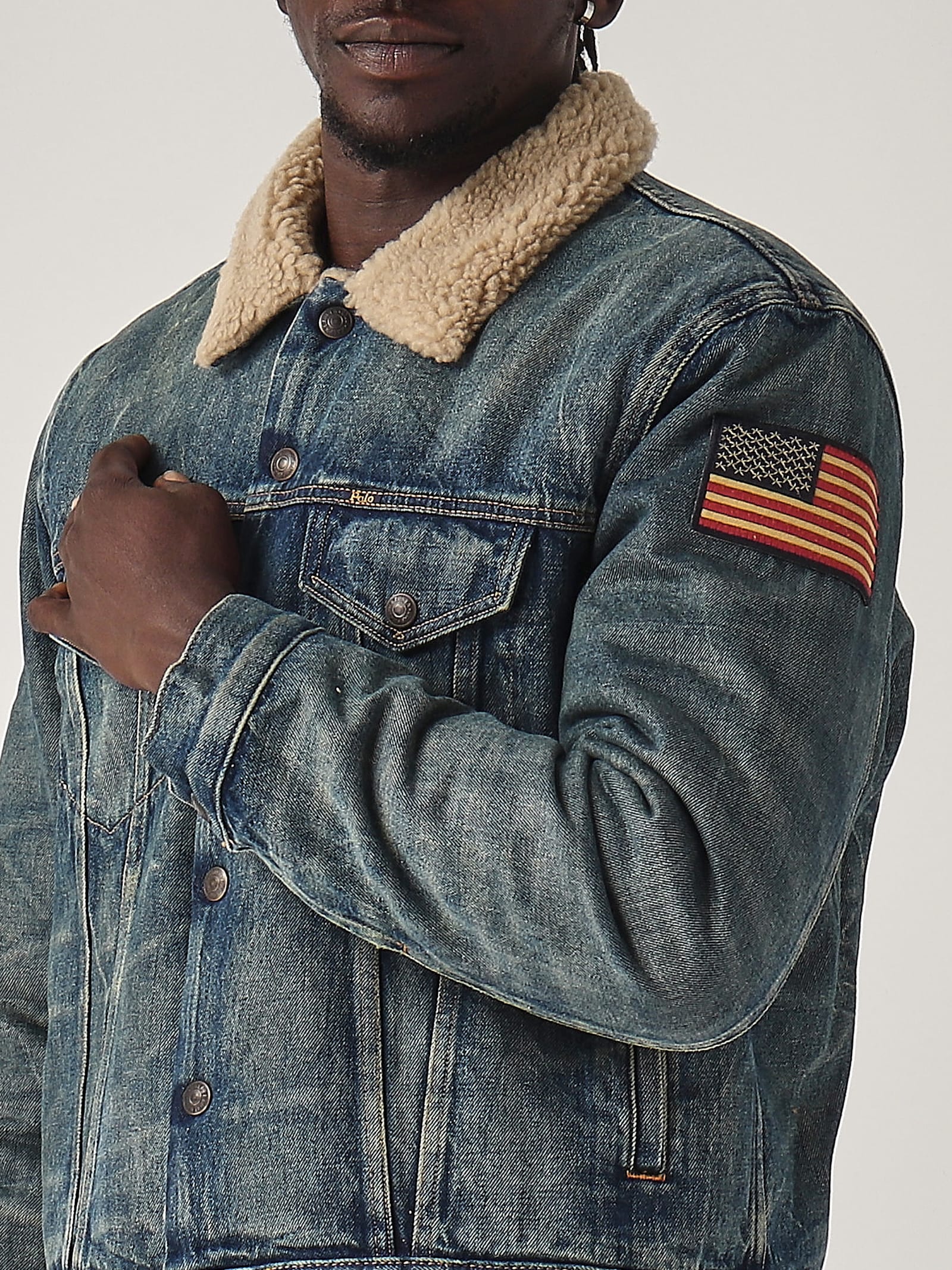 Shop Polo Ralph Lauren Trucker Jacket Jacket In Denim