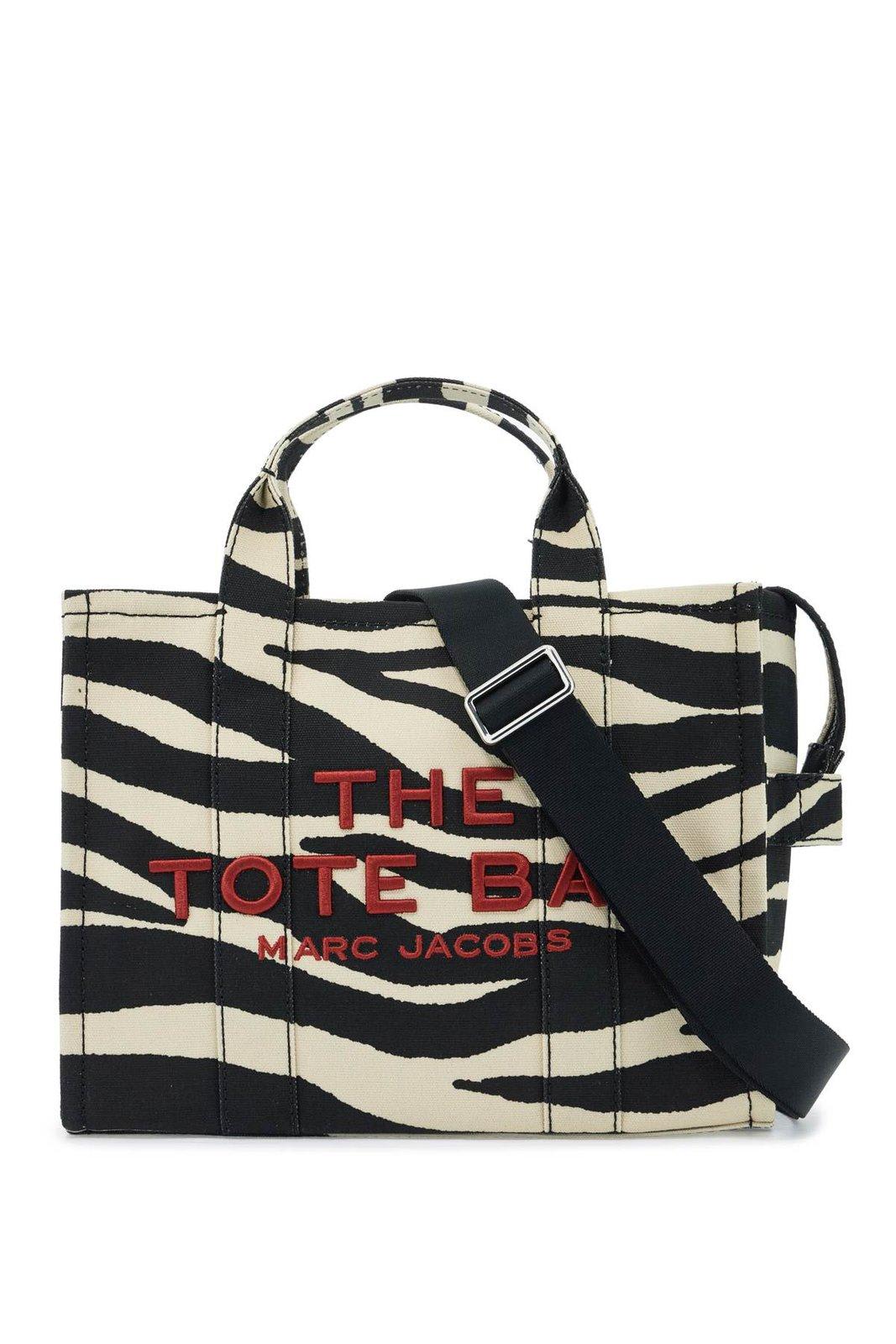 Shop Marc Jacobs Zebra-print Medium Tote Bag In Nero E Bianco