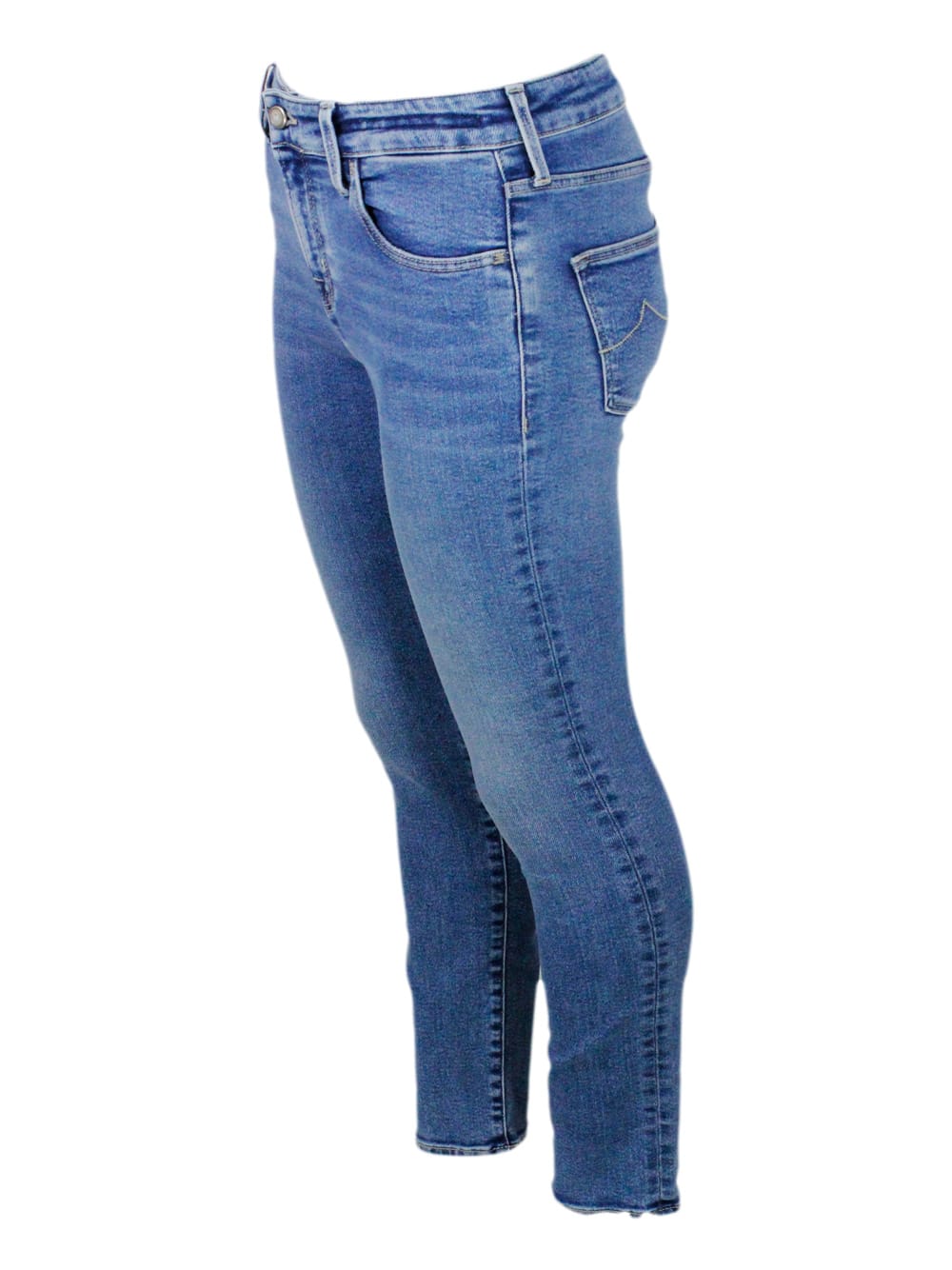 Shop Jacob Cohen Pants In Denim