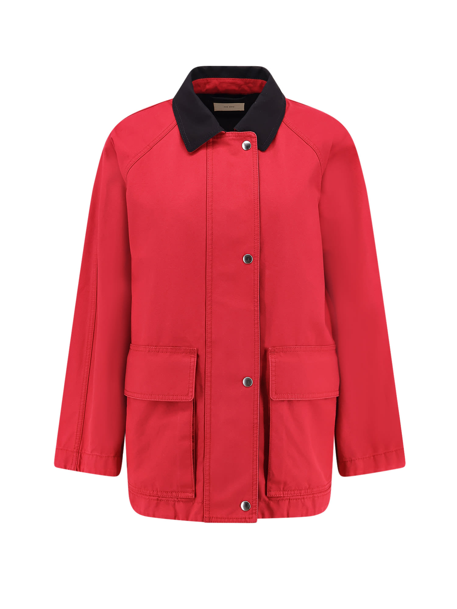 The Row Elodianna Cotton Twill Jacket In Red