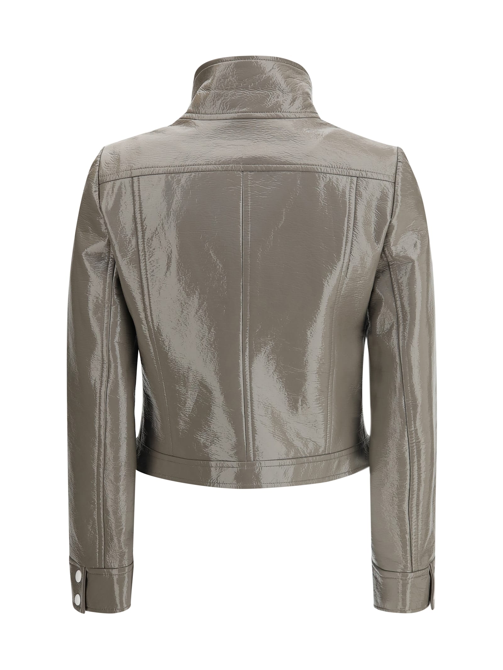 Courrèges Long-sleeved Casual Jacket In Gray